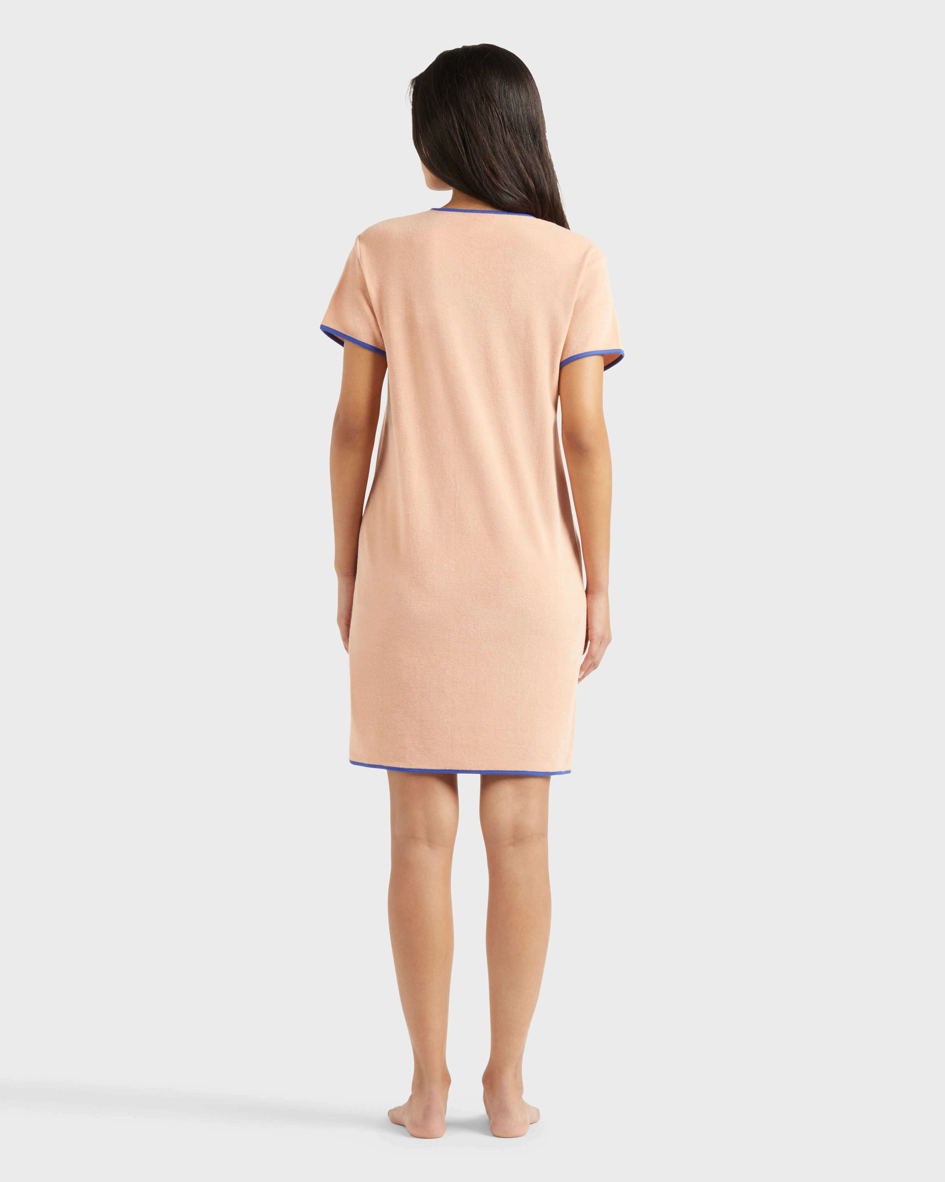 Women Terry Dress VBQ Line BLUSH backworn view