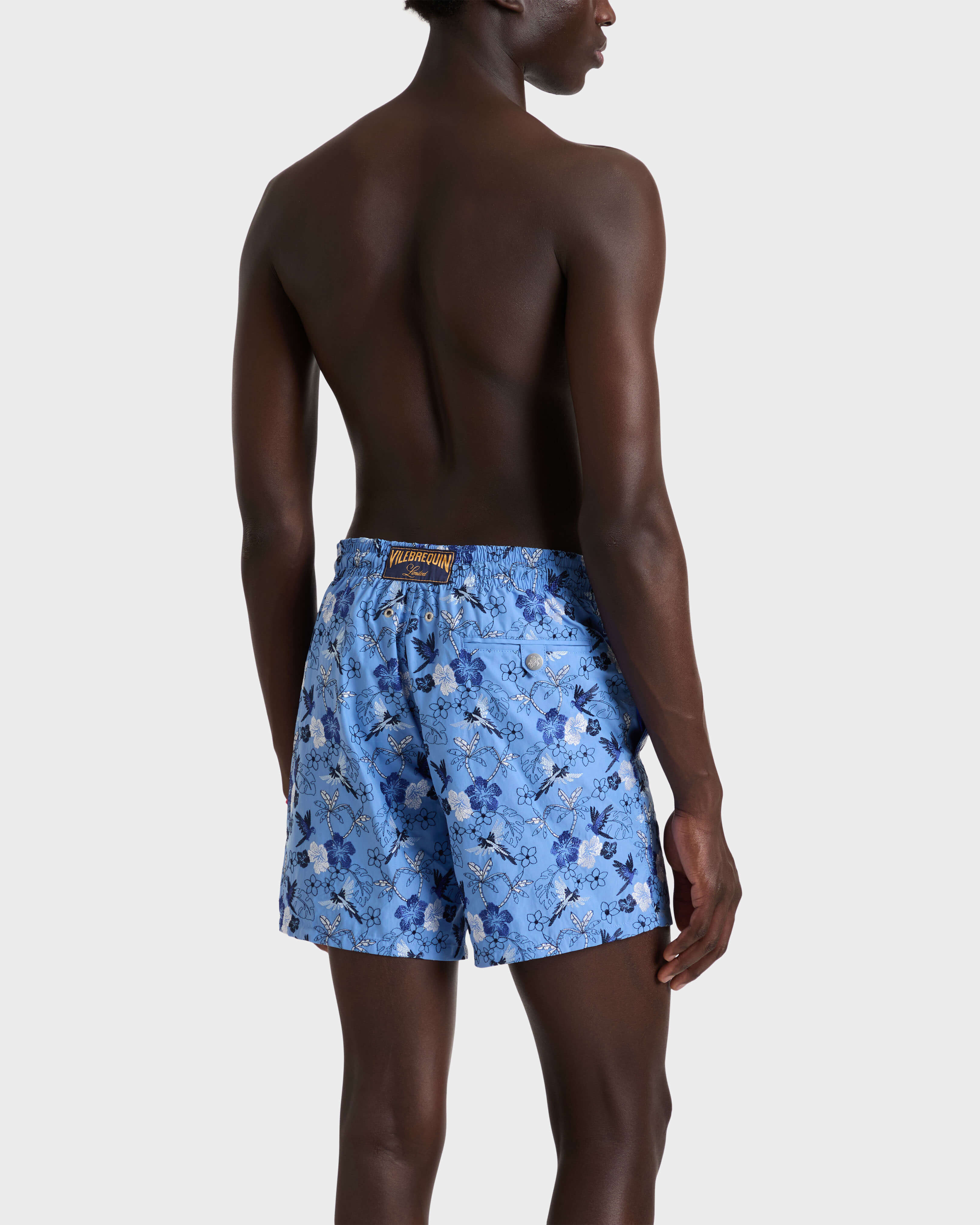 Bañador con bordado Salvador para hombre - Edición limitada TRINIDAD backworn view