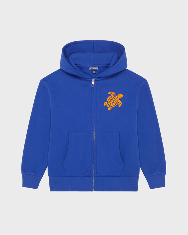 Vilebrequin – Turtle Baumwoll-cardigan Mit Durchgehendem Reißverschluss – Sweatshirt – Galantin – Blau – Größe 8