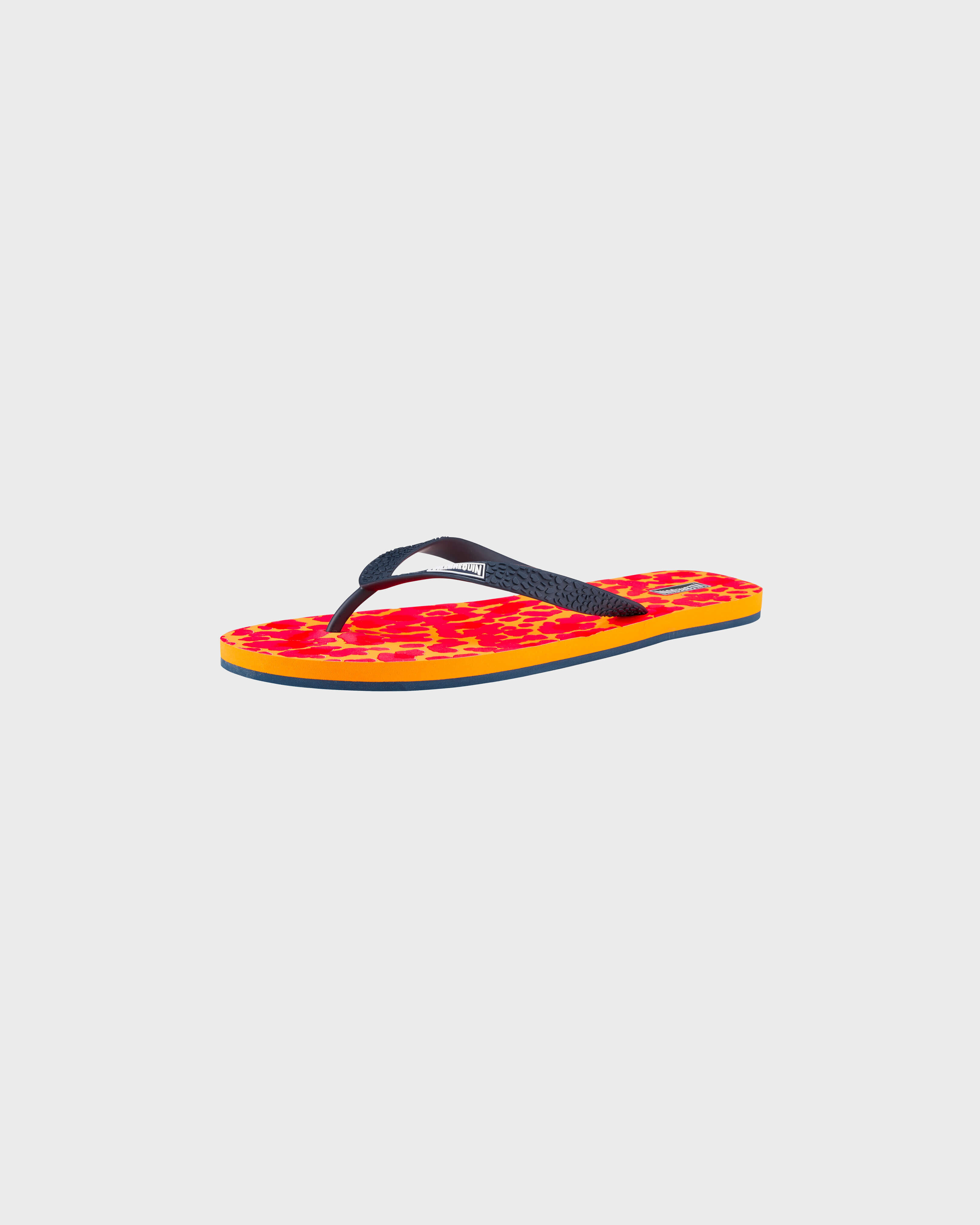 Chanclas para hombre con estampado New Leopard ALBARICOQUE back view