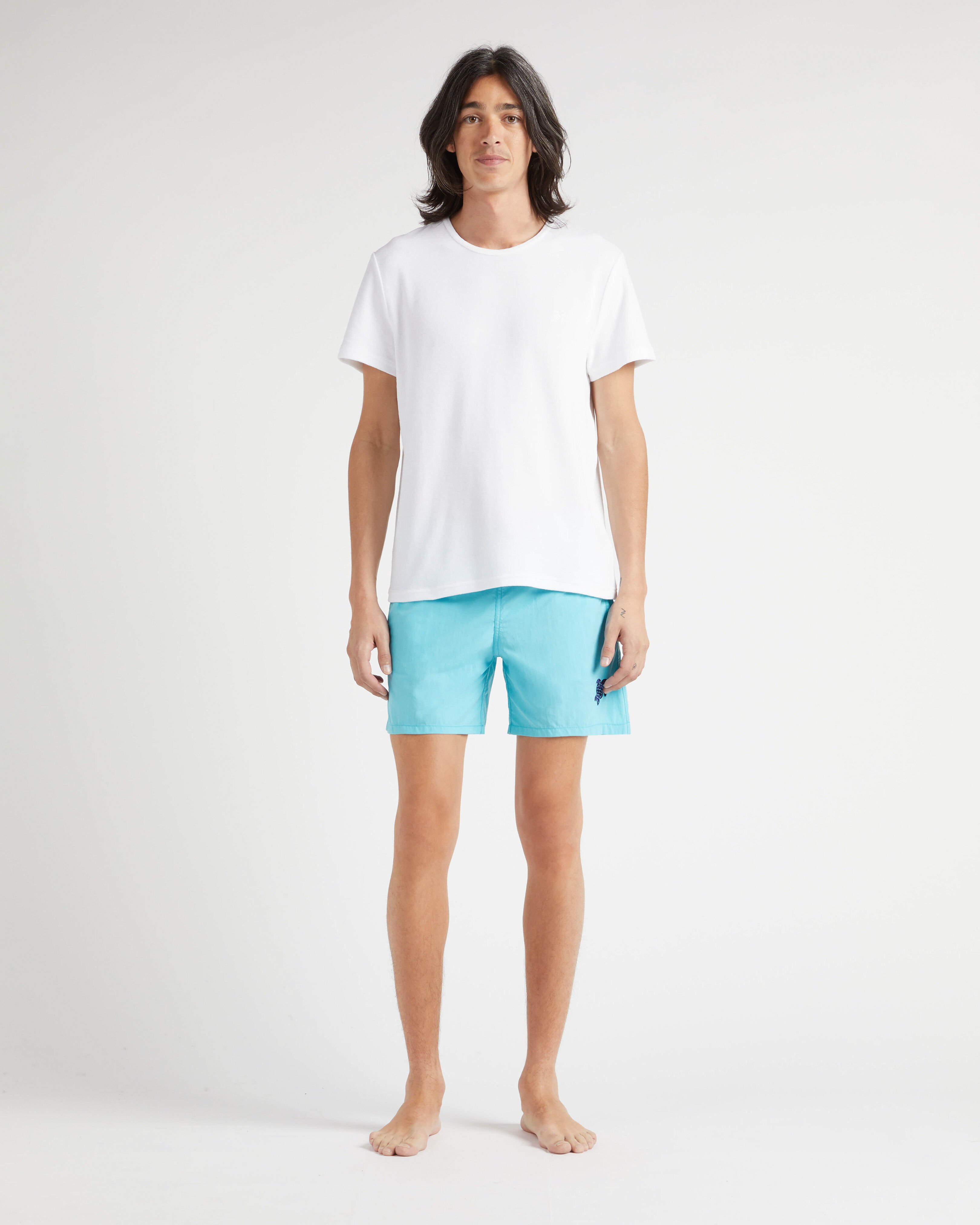 Terry T-Shirt Solid WHITE frontworn view
