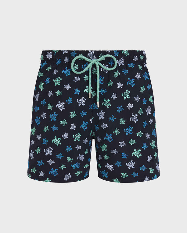 Vilebrequin - Men Embroidered Swim Shorts Micro Ronde Des Tortues - Limited Edition - Swimwear - Mistral - Blue - Size L