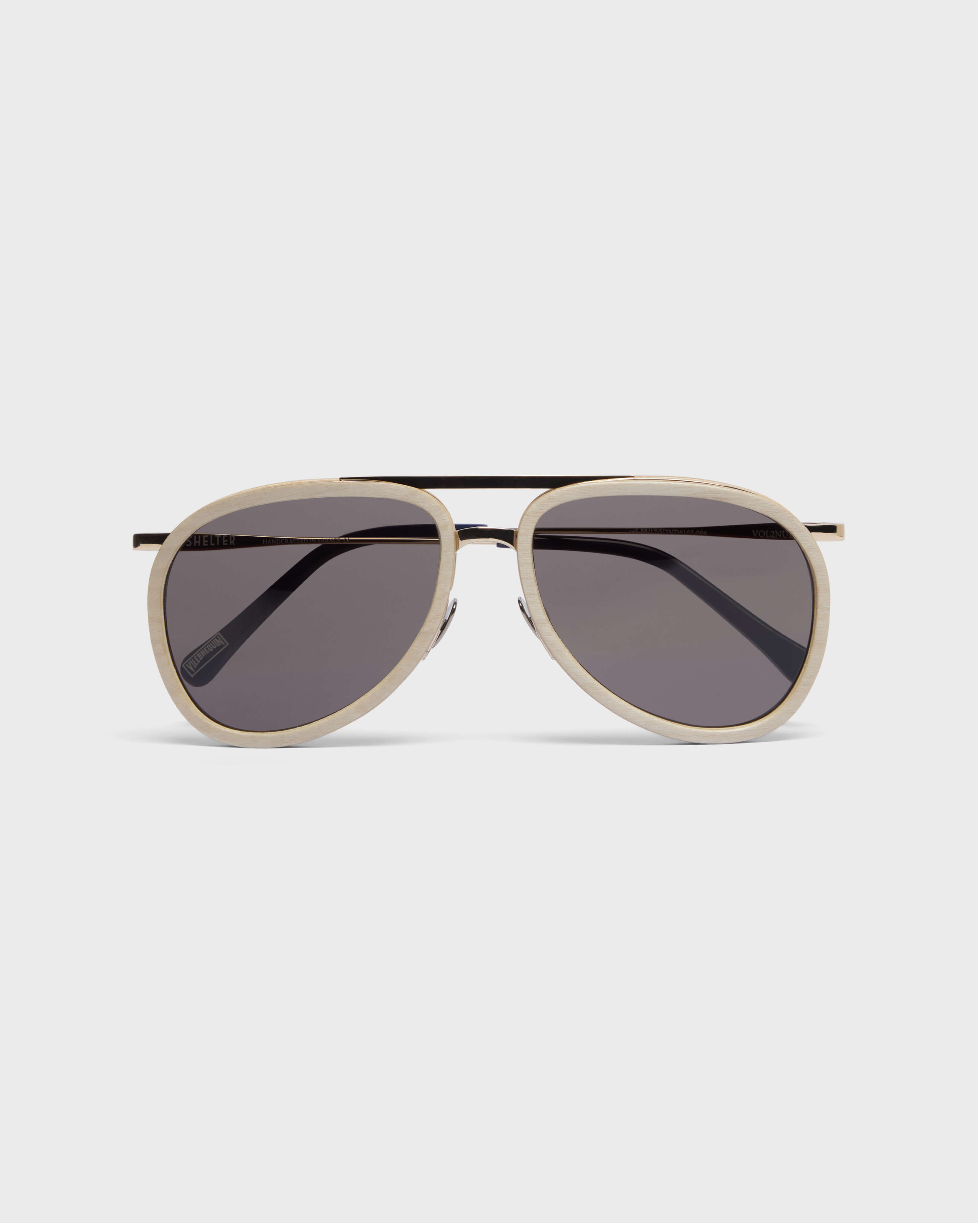 Occhiali da sole unisex Birchwood Aviator WHITE GOLDEN front view