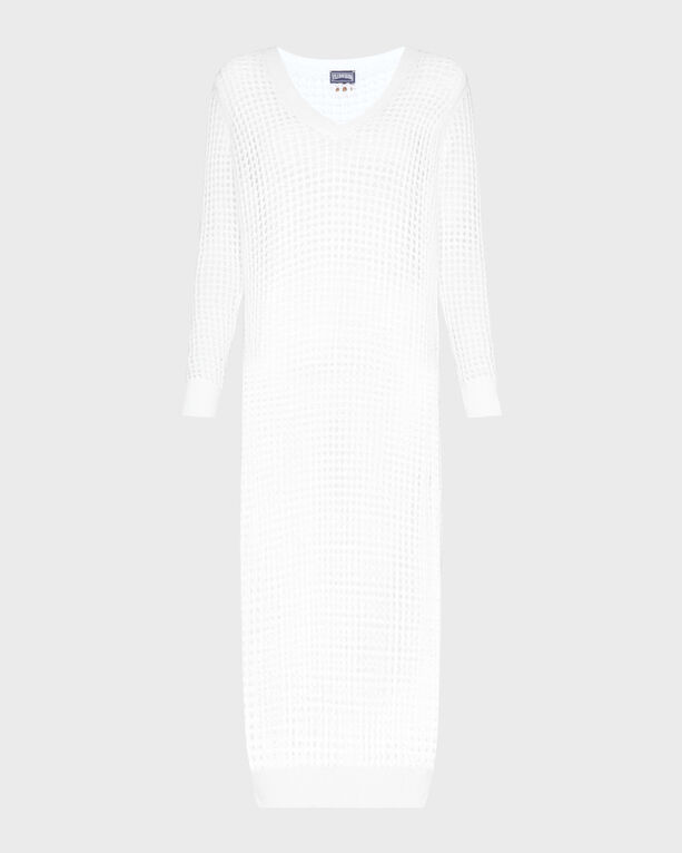 Vilebrequin - Women Crochet T-shirt Dress Solid - Dress - Lysia - White - Size S