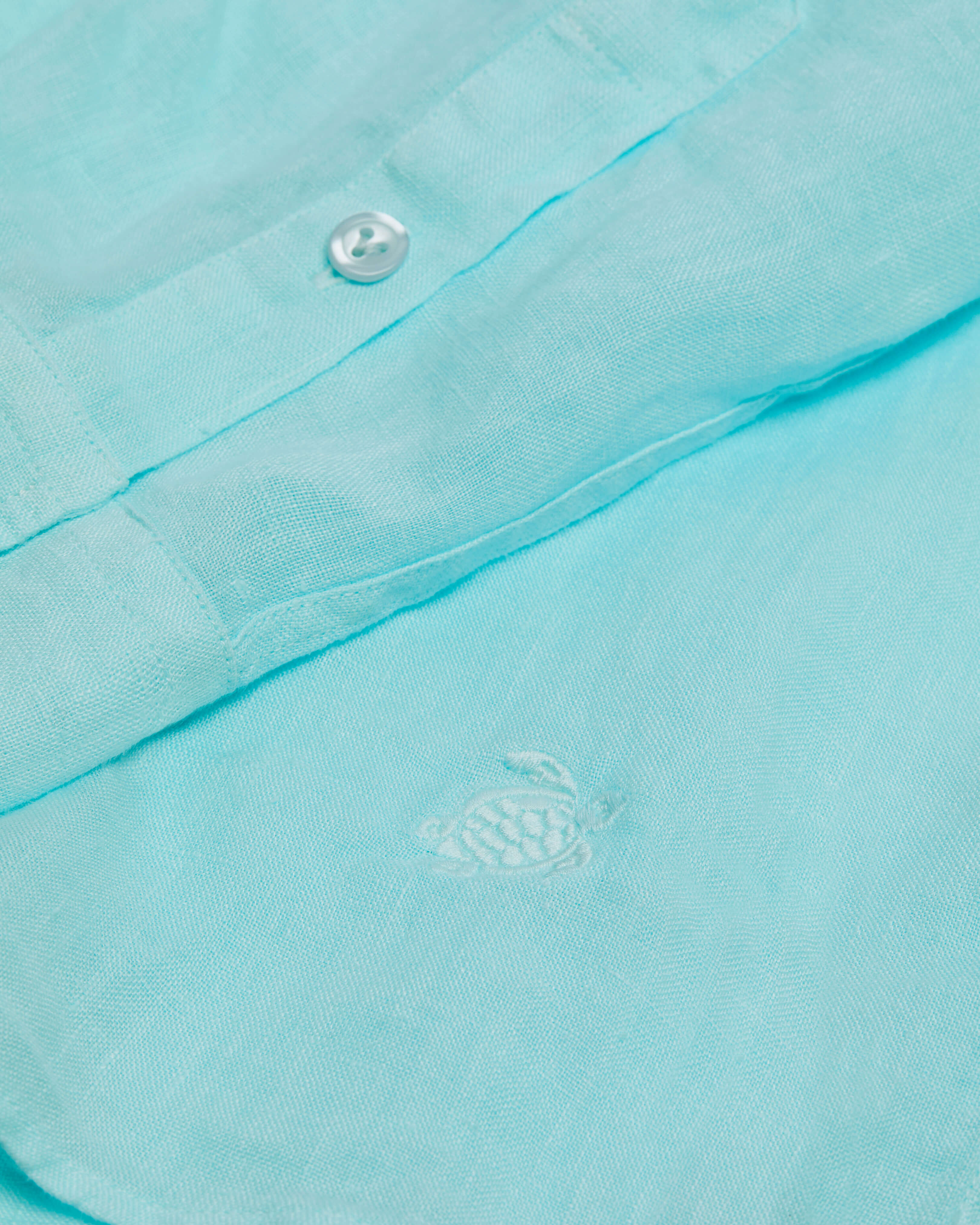 Camisa de lino lisa para hombre OXYGENE supp1 view