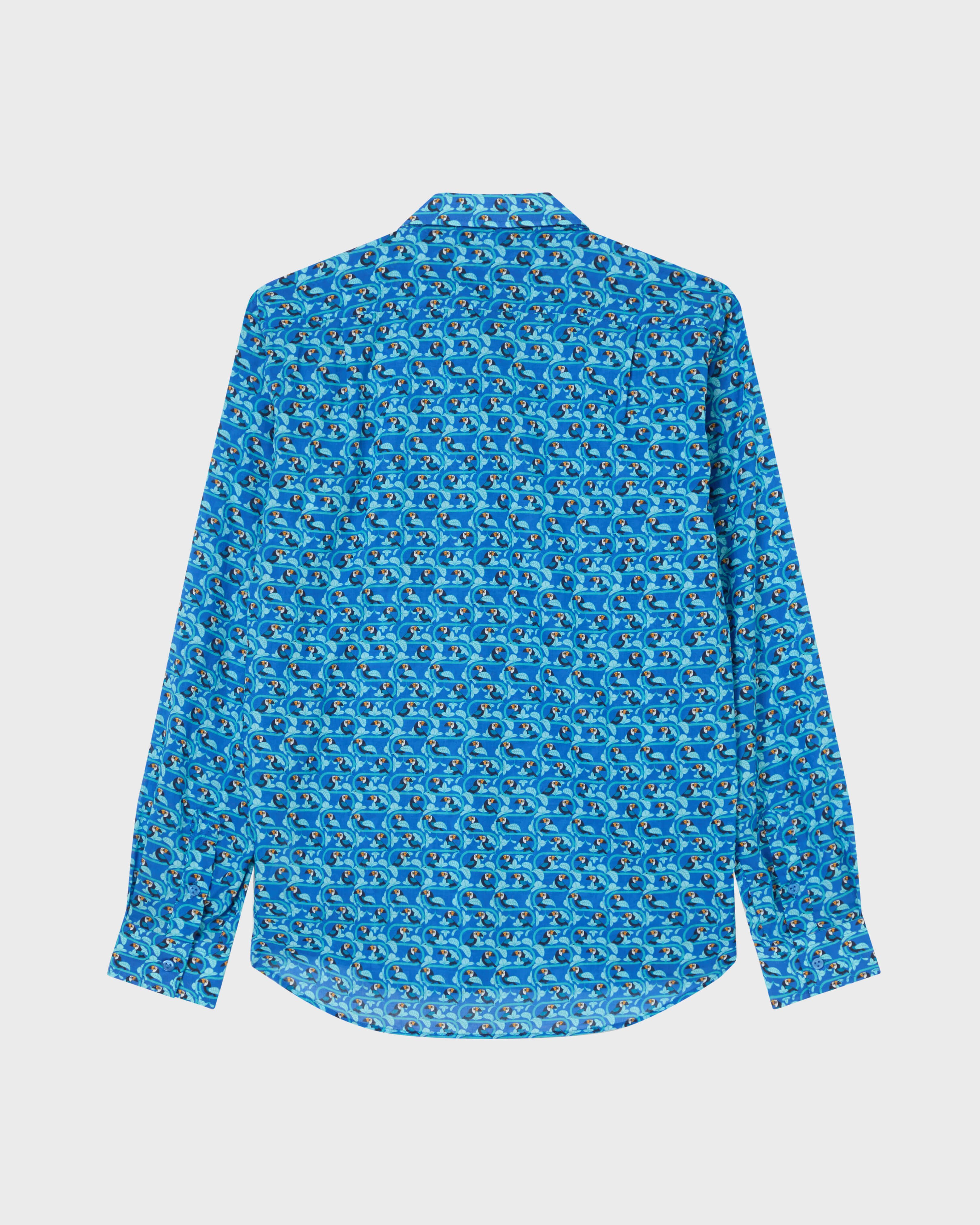 Camisa de gasa de algodón con estampado Toucana para hombre PALACE back view