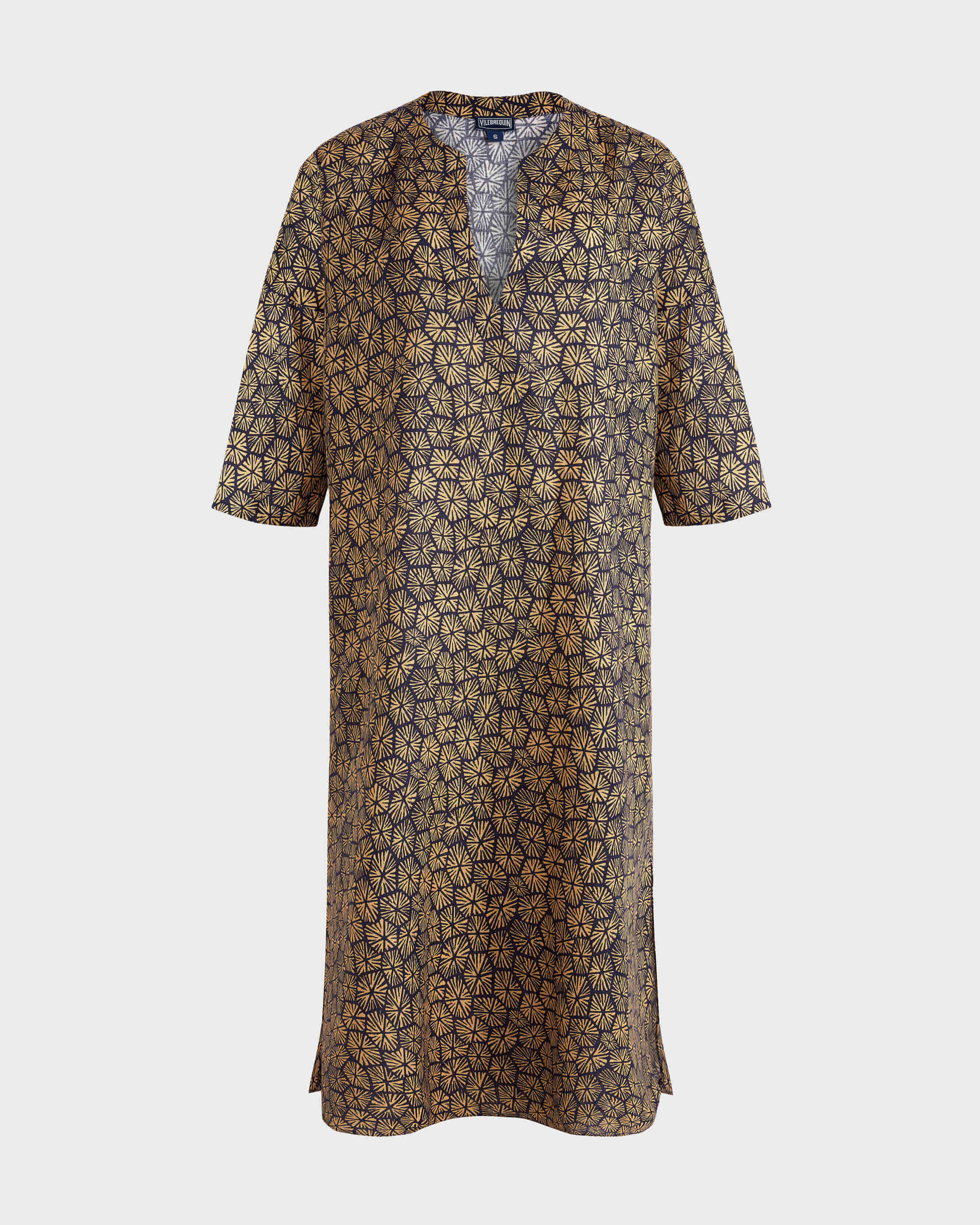 Women Linen Cover-Up Carapaces NAVY front view