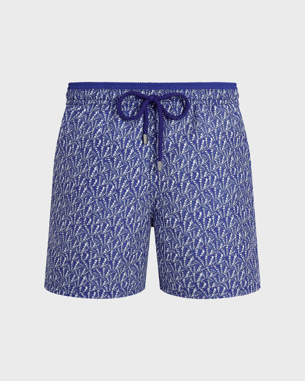 Vilebrequin - Men Bicolor Swim Shorts Graphic Shells - Swimwear - Moka - Blue - Size XXL