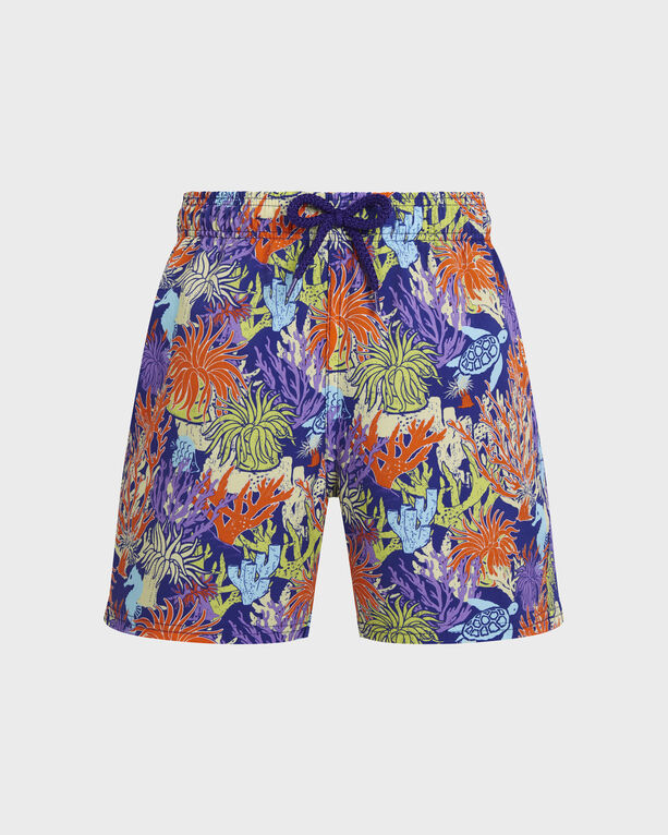 Vilebrequin - Boys Stretch Swim Shorts Aquatic Life - Swimwear - Jirise - Blue - Size 8