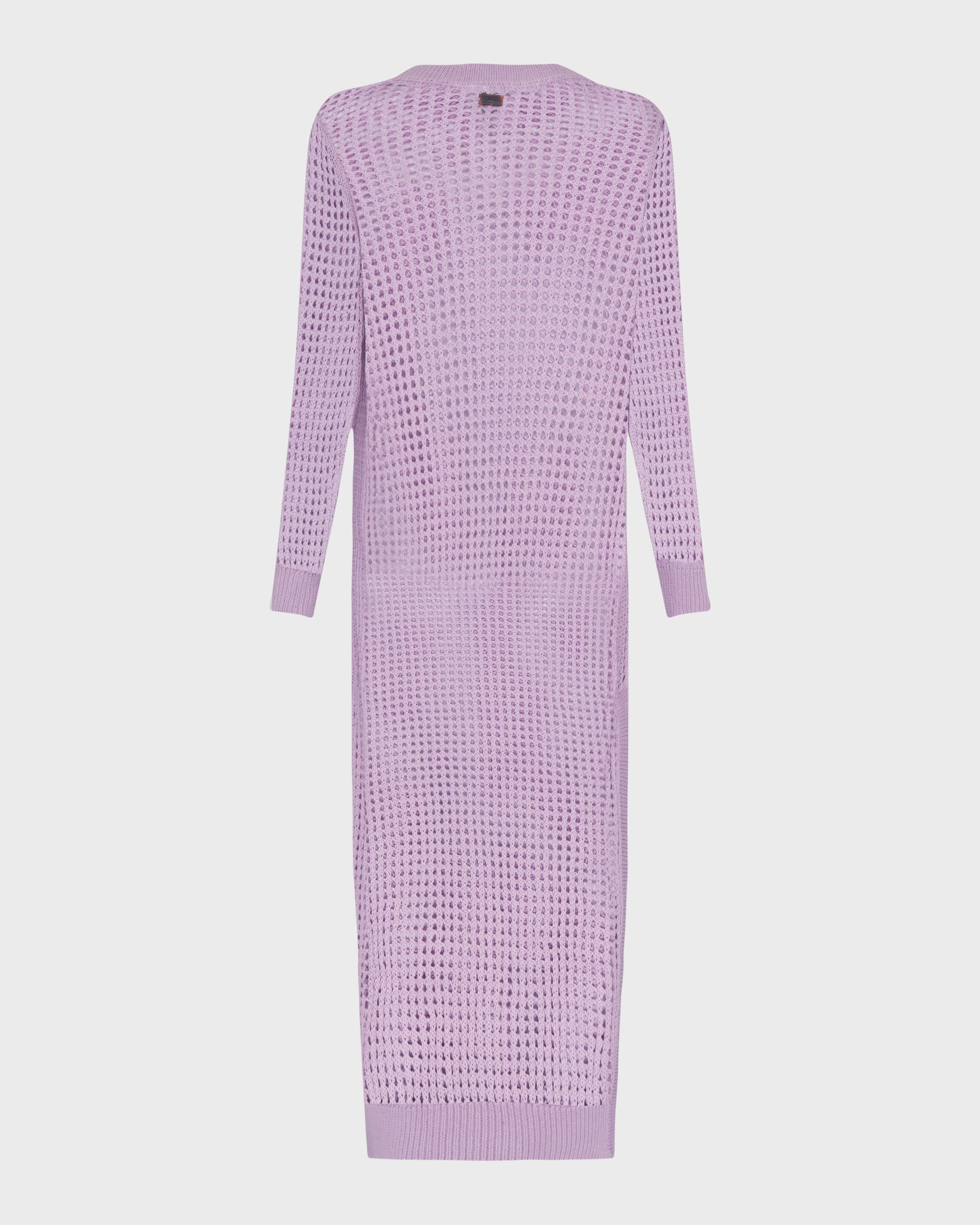 Vestito T-shirt donna all'uncinetto tinta unita FLEUR back view