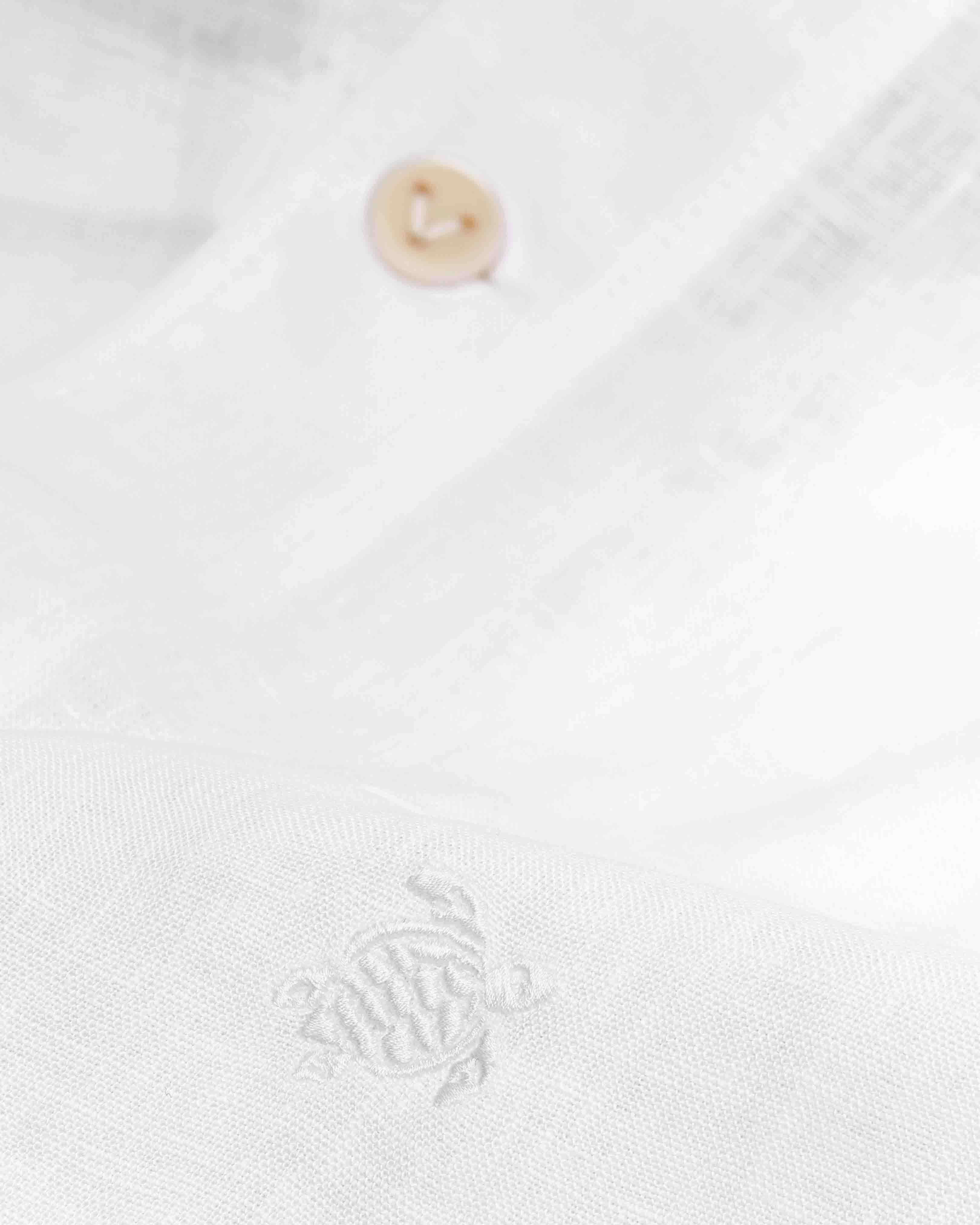 Men Linen Solid Overshirt WHITE supp4 view