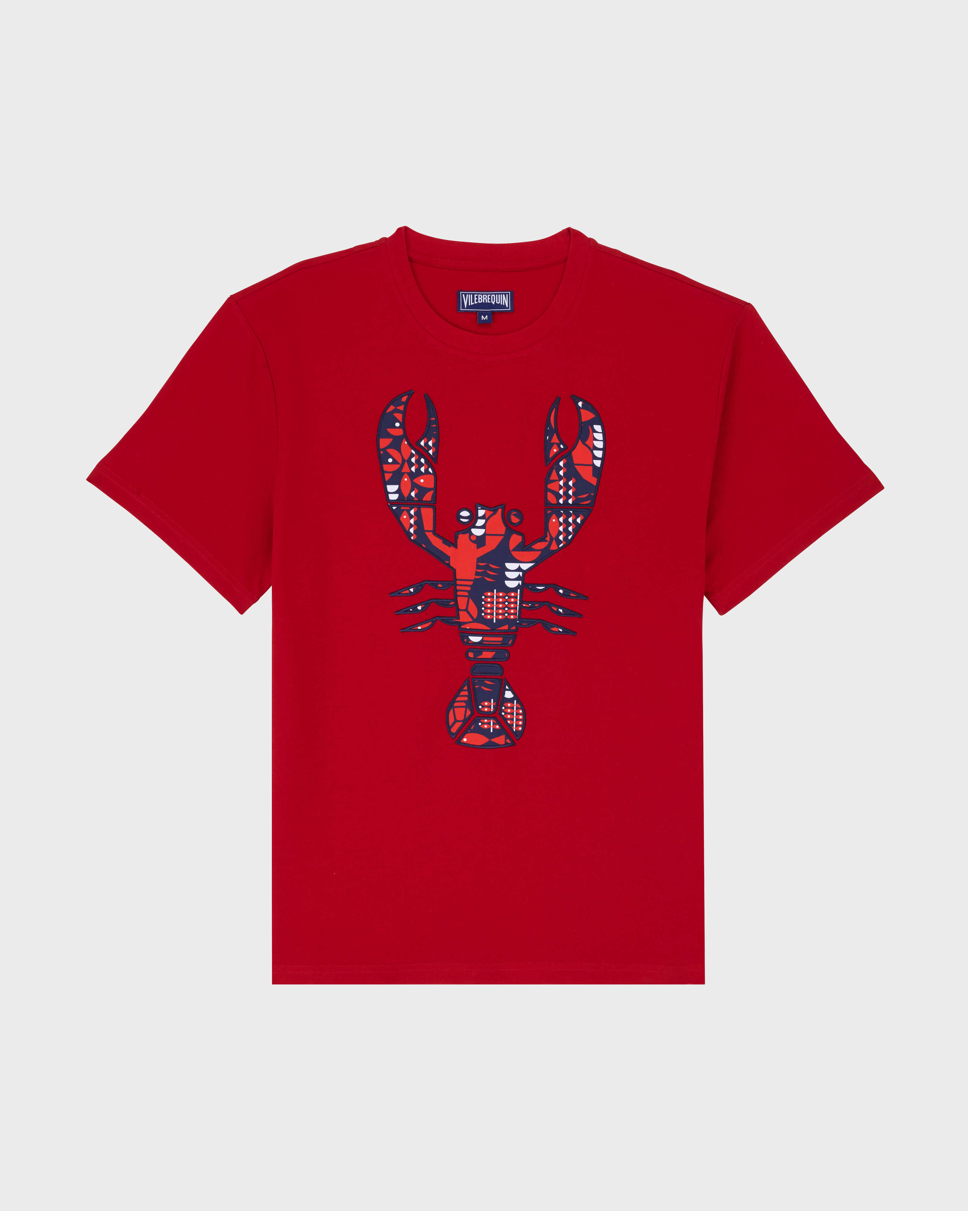 Men Oversized Organic Cotton T-Shirt Graphic Lobsters MOULIN ROUGE front view