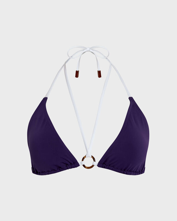 Vilebrequin - Women Triangle Bikini Top Solid - Swimwear - Florane - Purple - Size L