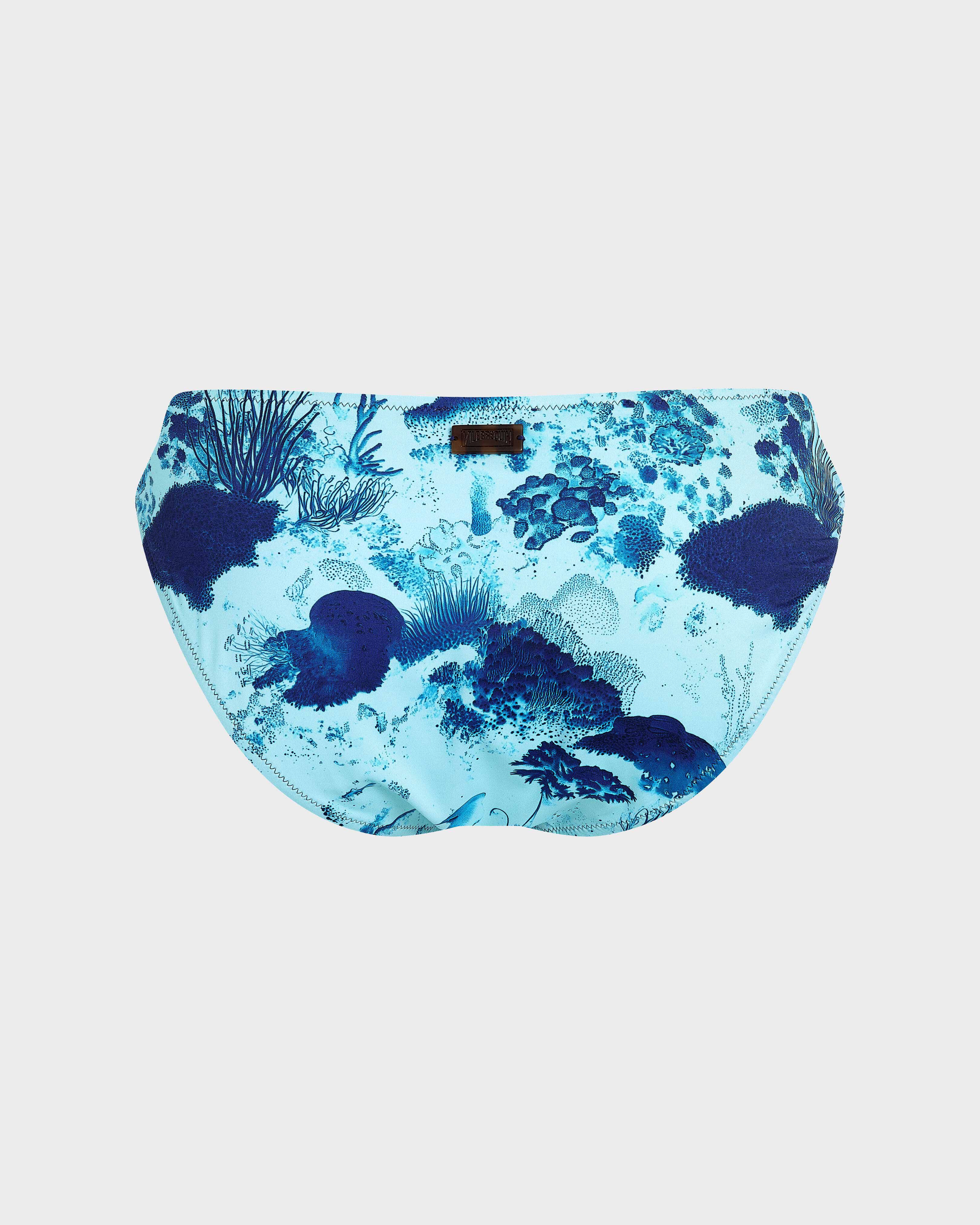 Braguita de bikini de corte brasileño con estampado Coral Reef para mujer OXYGENE back view