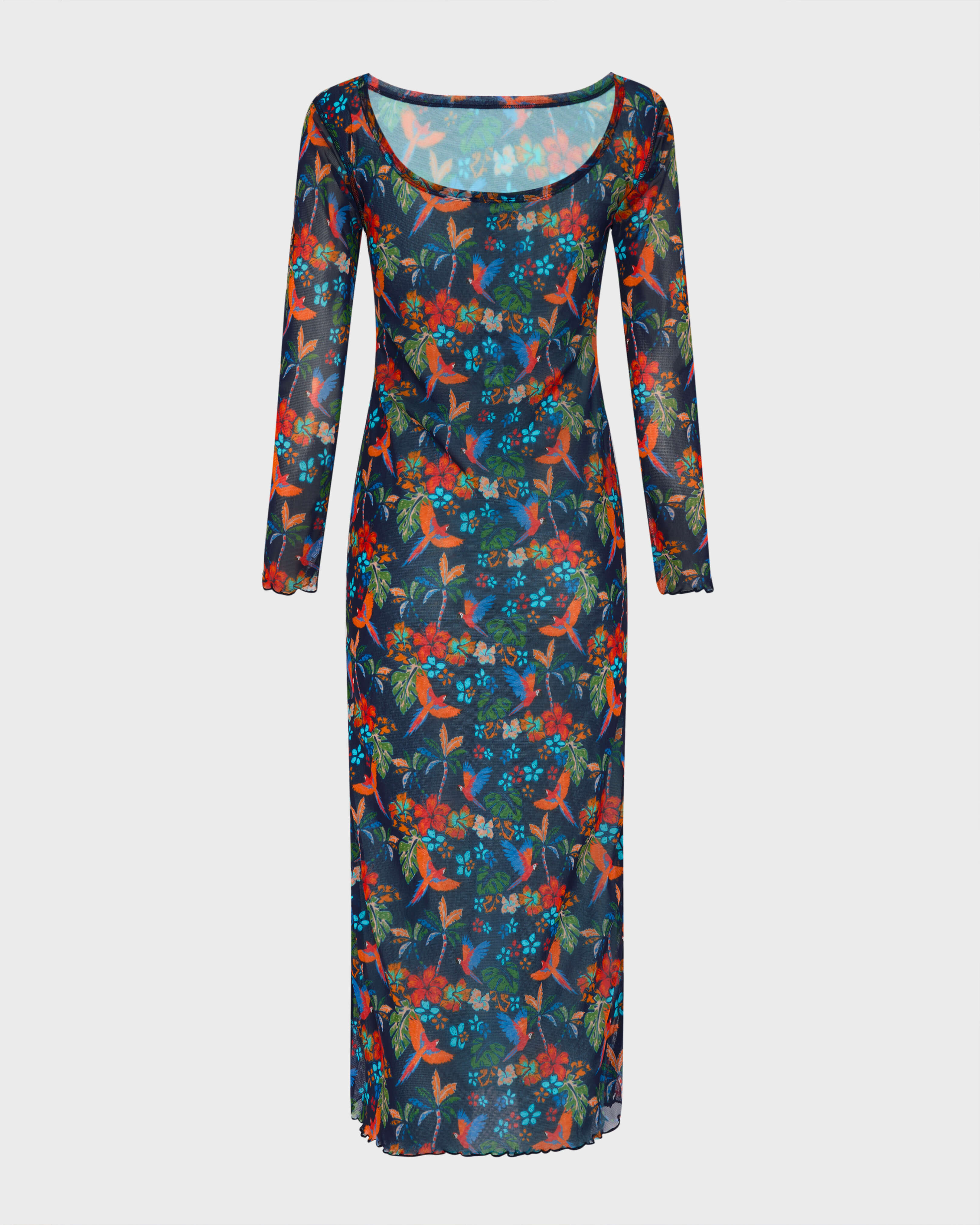 Women Long Tulle Dress Salva NAVY back view