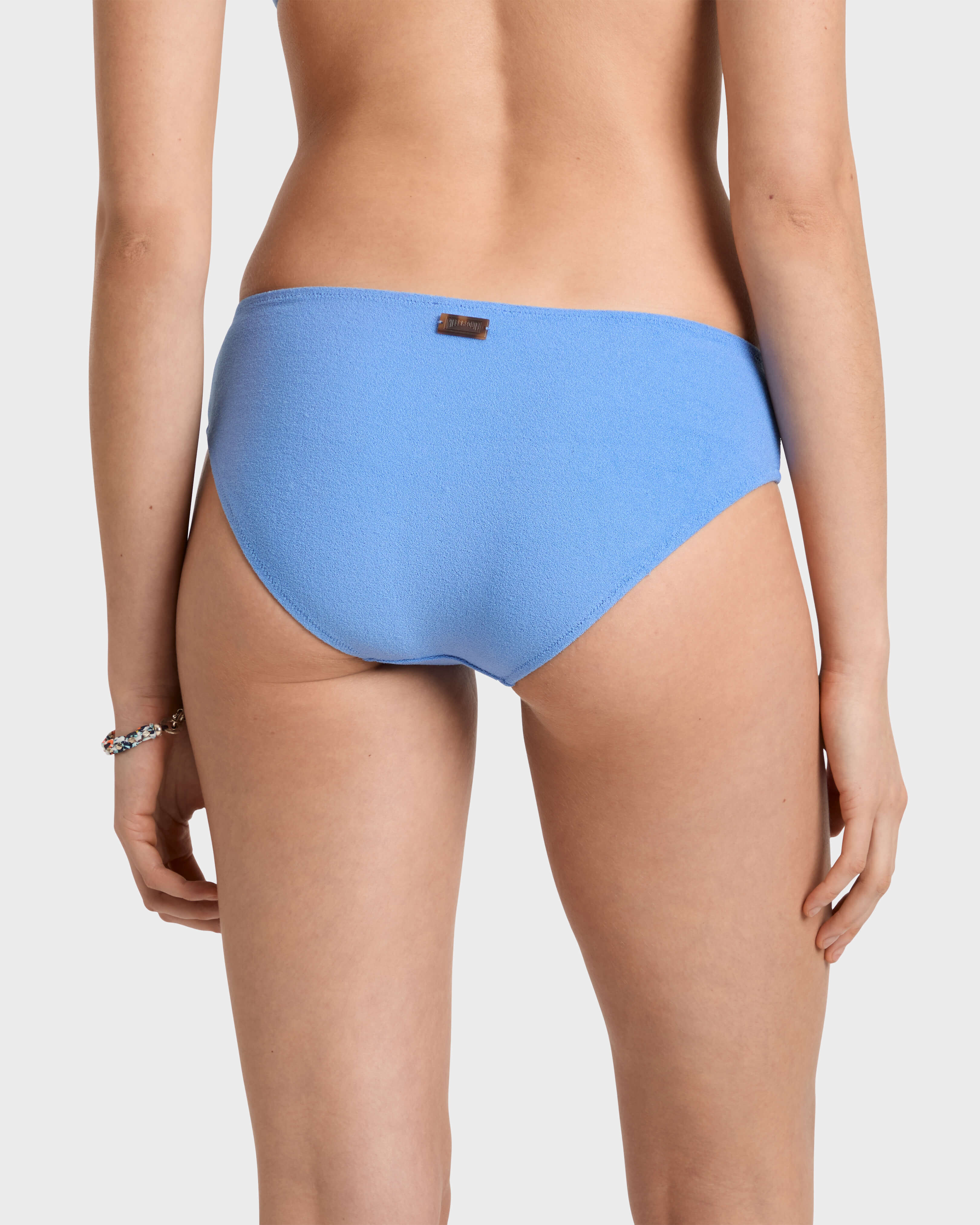 Braguita de bikini en tejido terry de color liso para mujer TRINIDAD backworn view