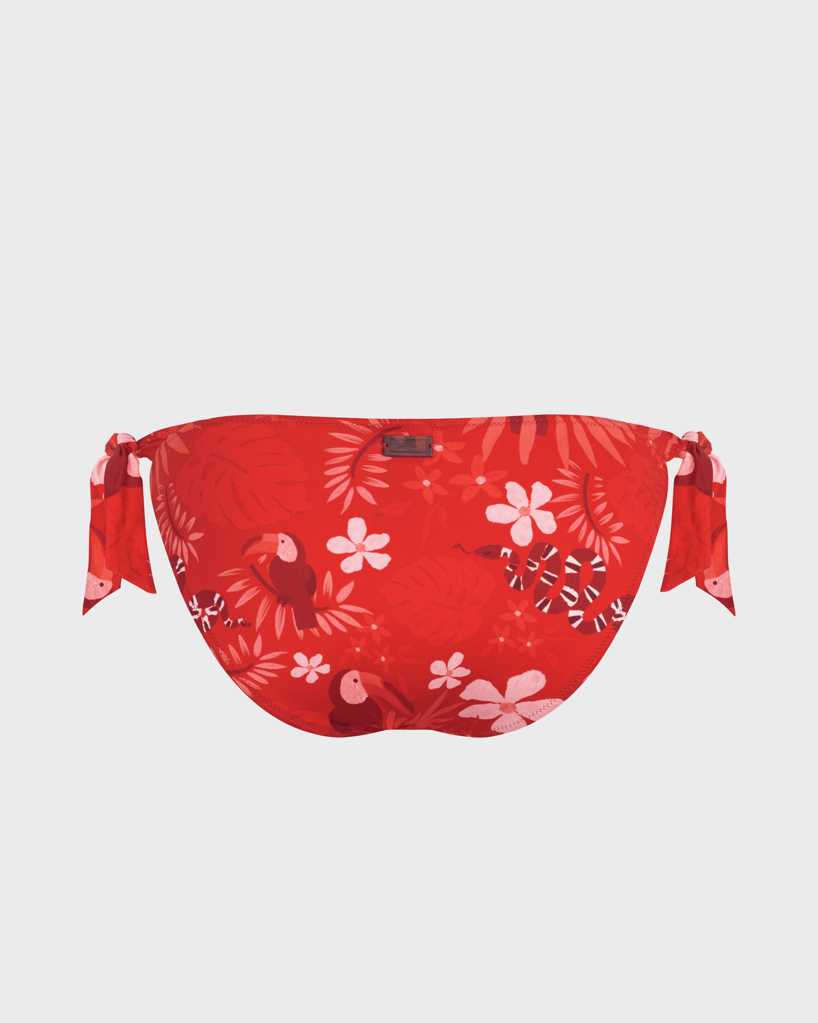 Braguita de bikini con tiras laterales de atar y estampado Papel de Embrulho para mujer AMAPOLA back view