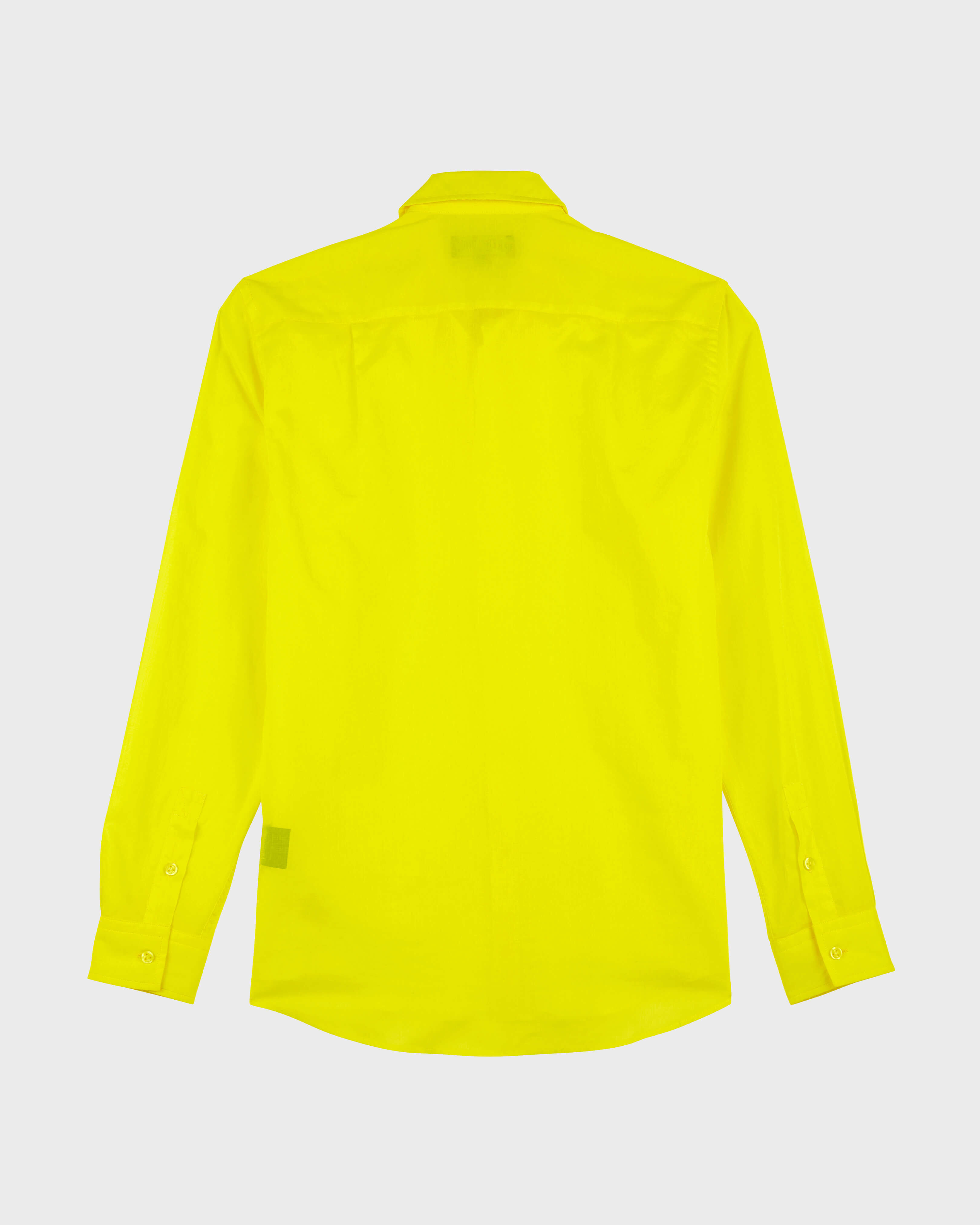Cotton Voile Lightweight Shirt Solid LEMON back view
