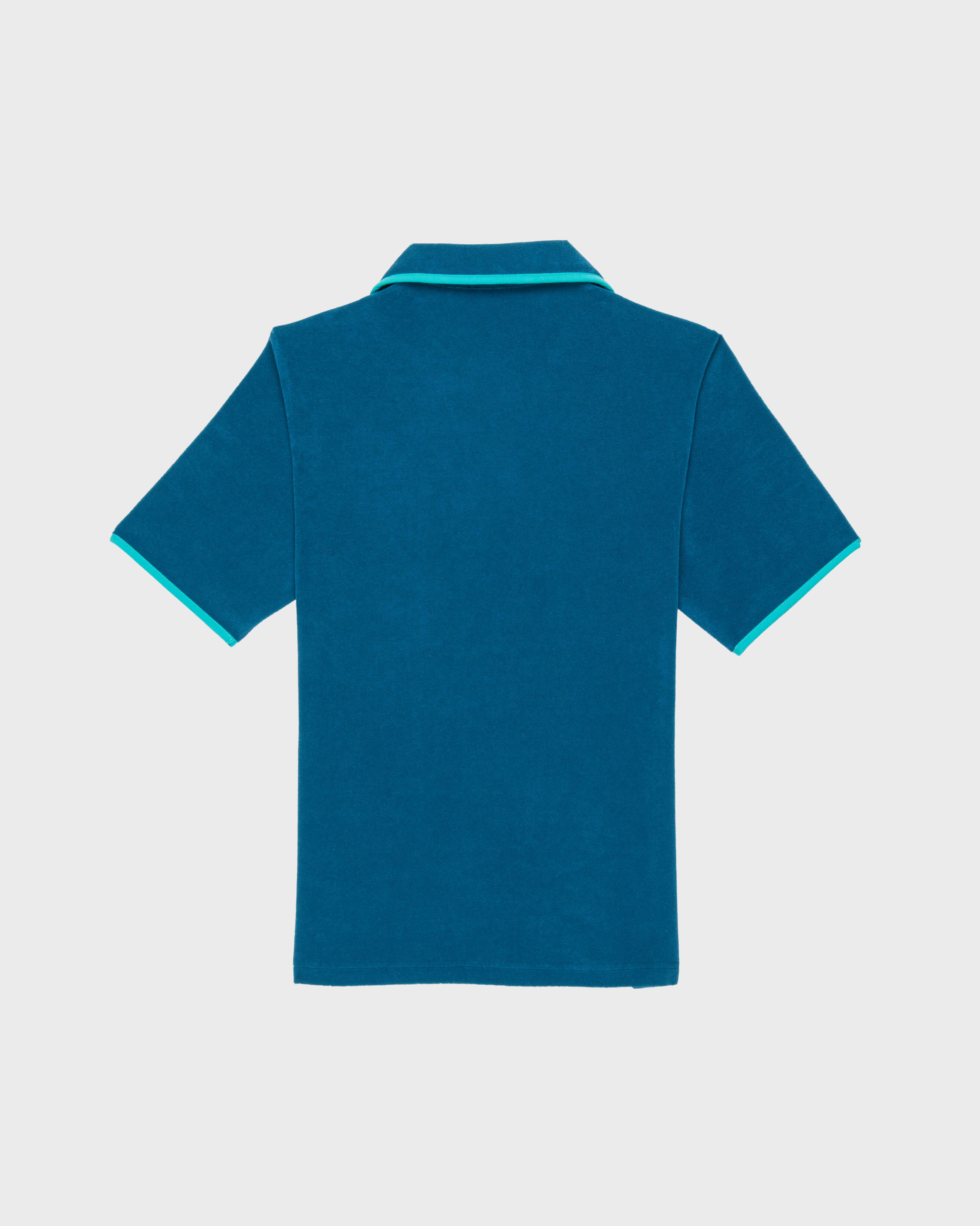 Women Terry Polo VBQ Line PEACOCK back view