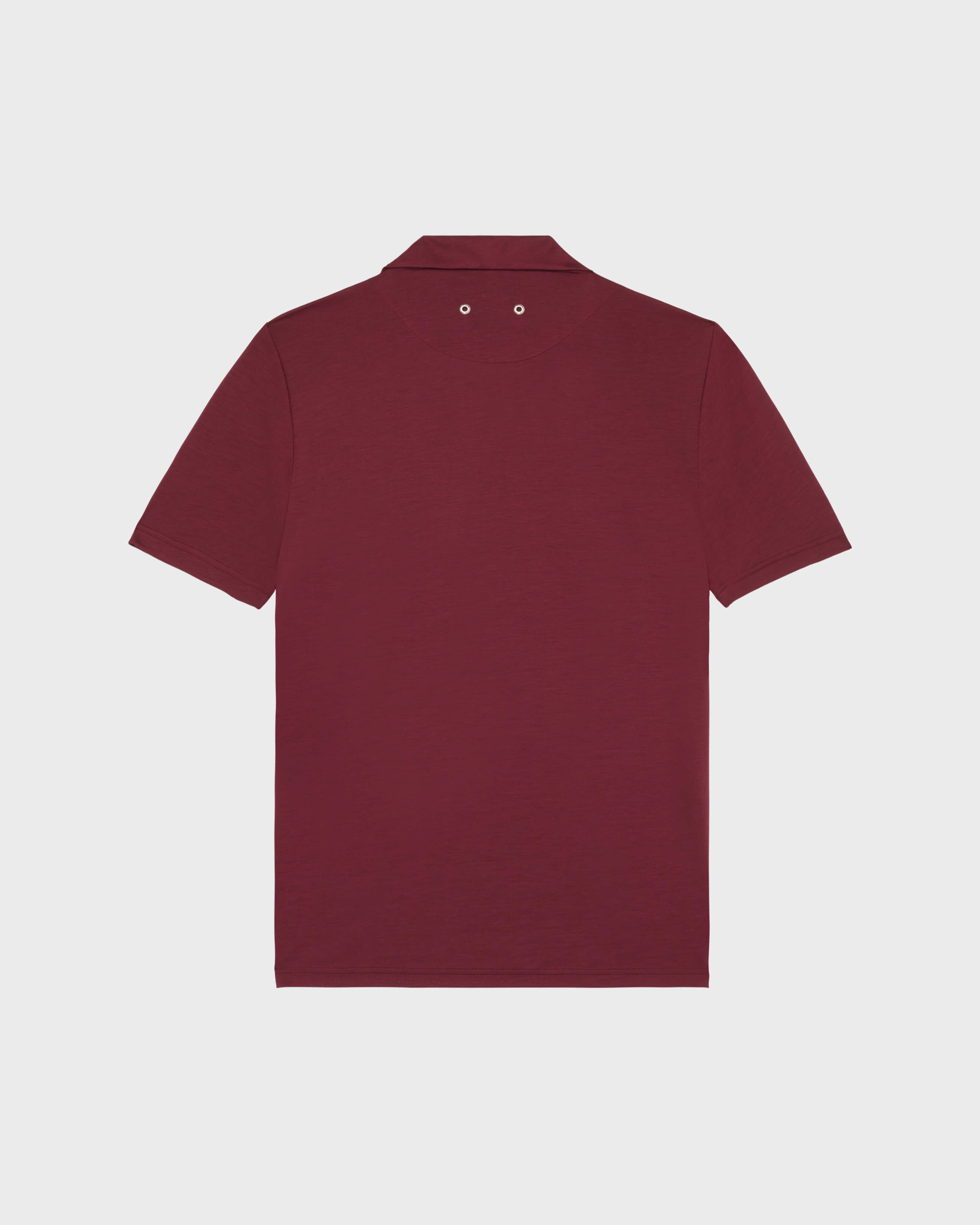 Men Tencel Polo Shirt Solid BACCHUS back view