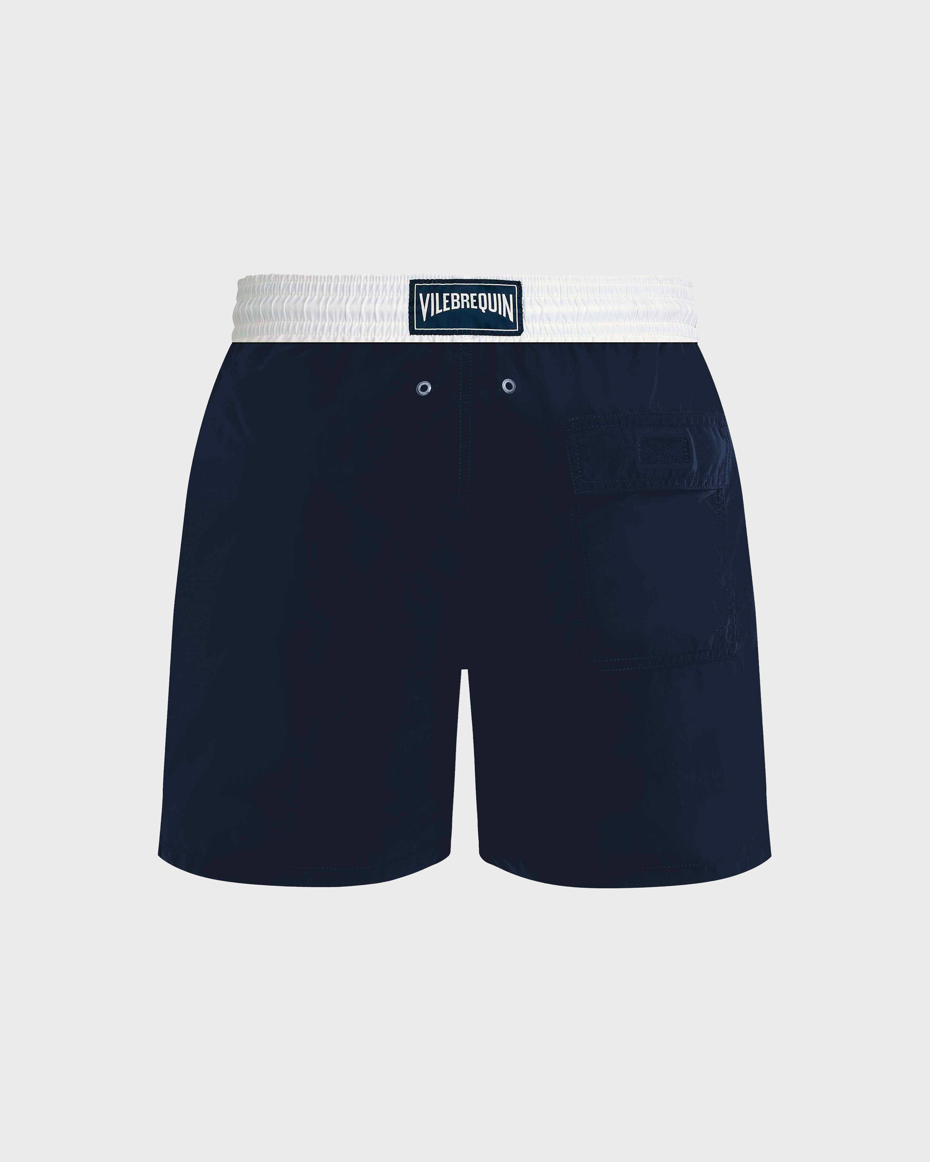 Sunny Topolino - Vilebrequin x FIAT Badeshorts mit Stickerei für Herren MARINEBLAU back view