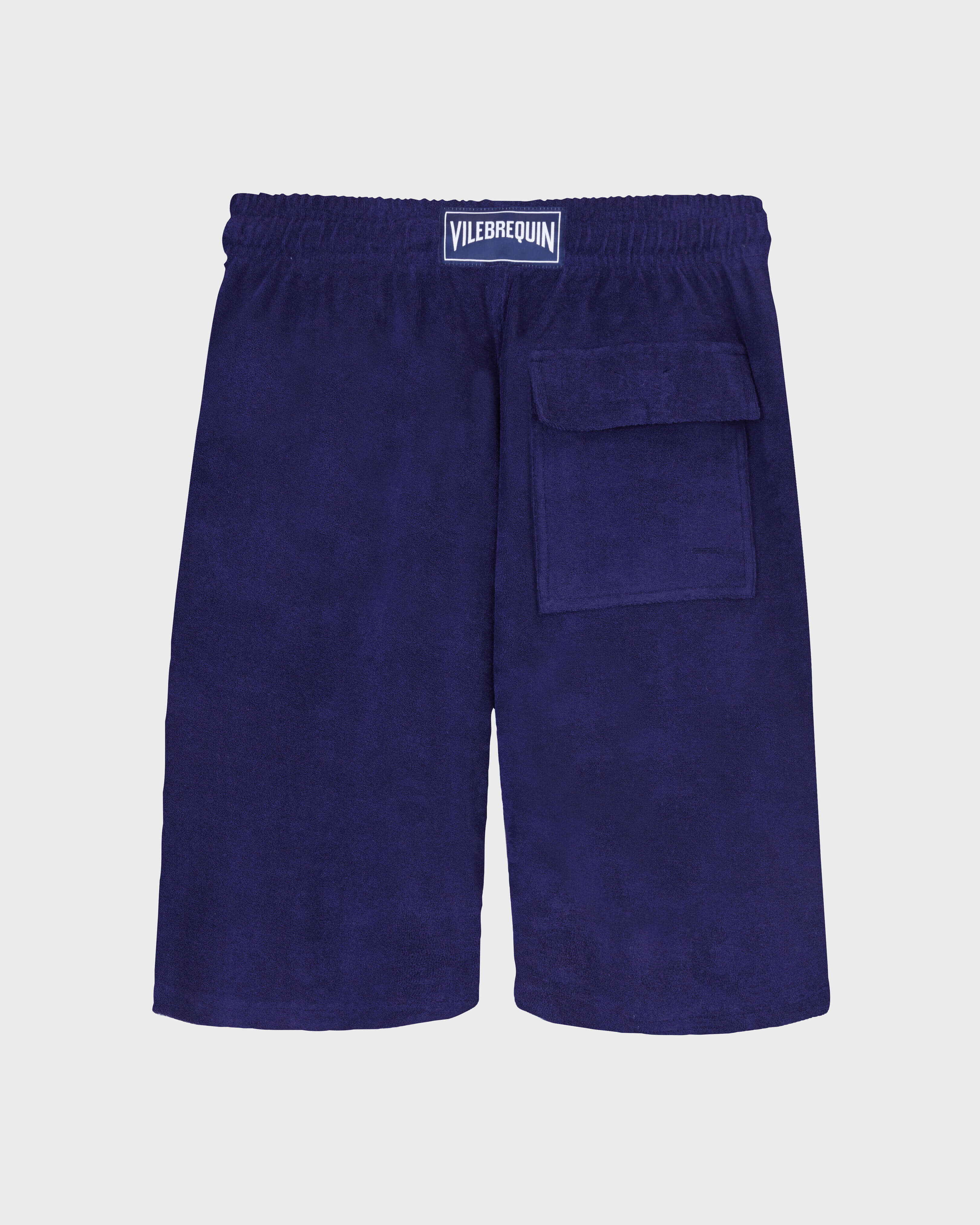 Terry Bermuda Shorts Solid MIDNIGHT back view