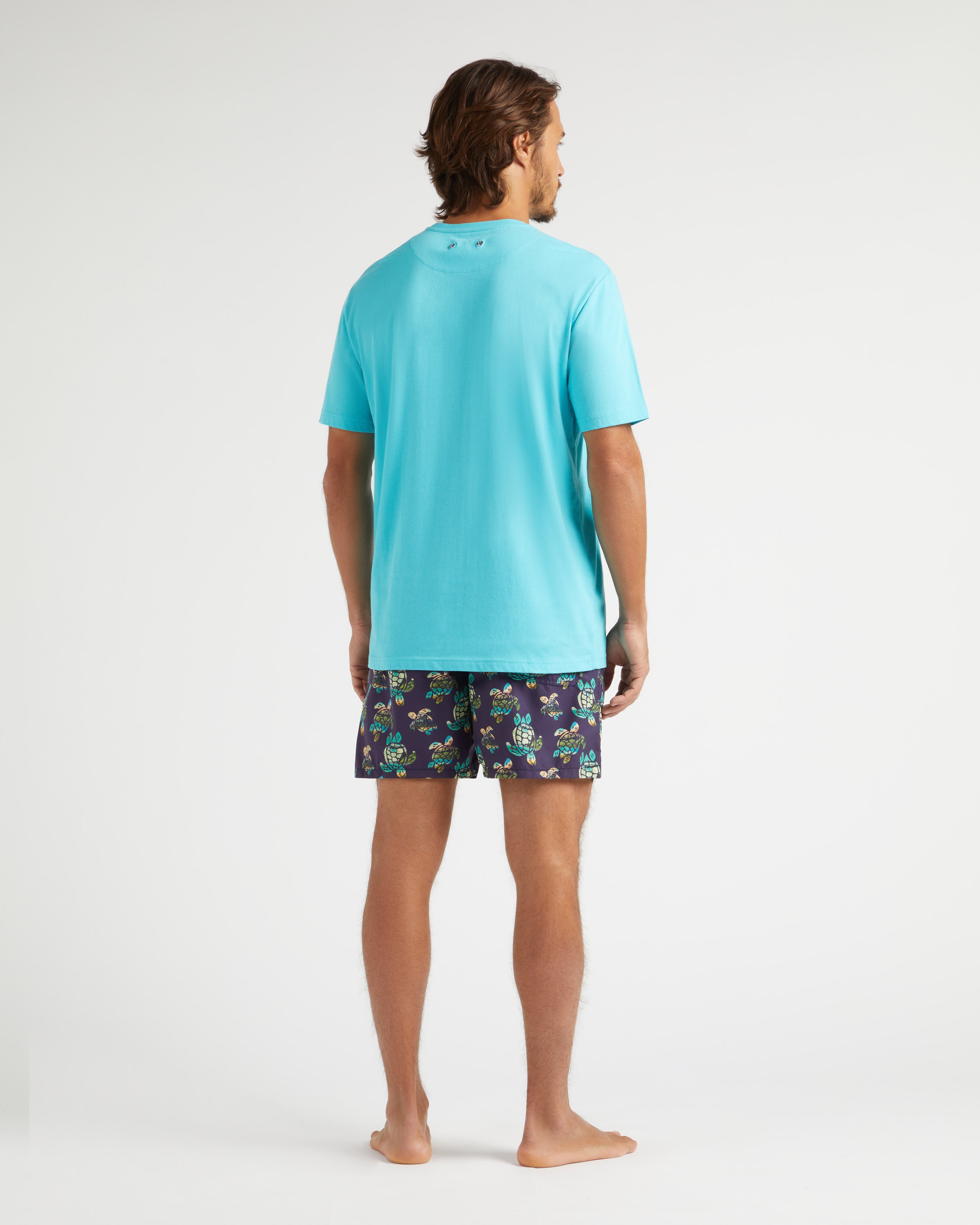 Men Organic Cotton T-Shirt Solid BORA BORA backworn view