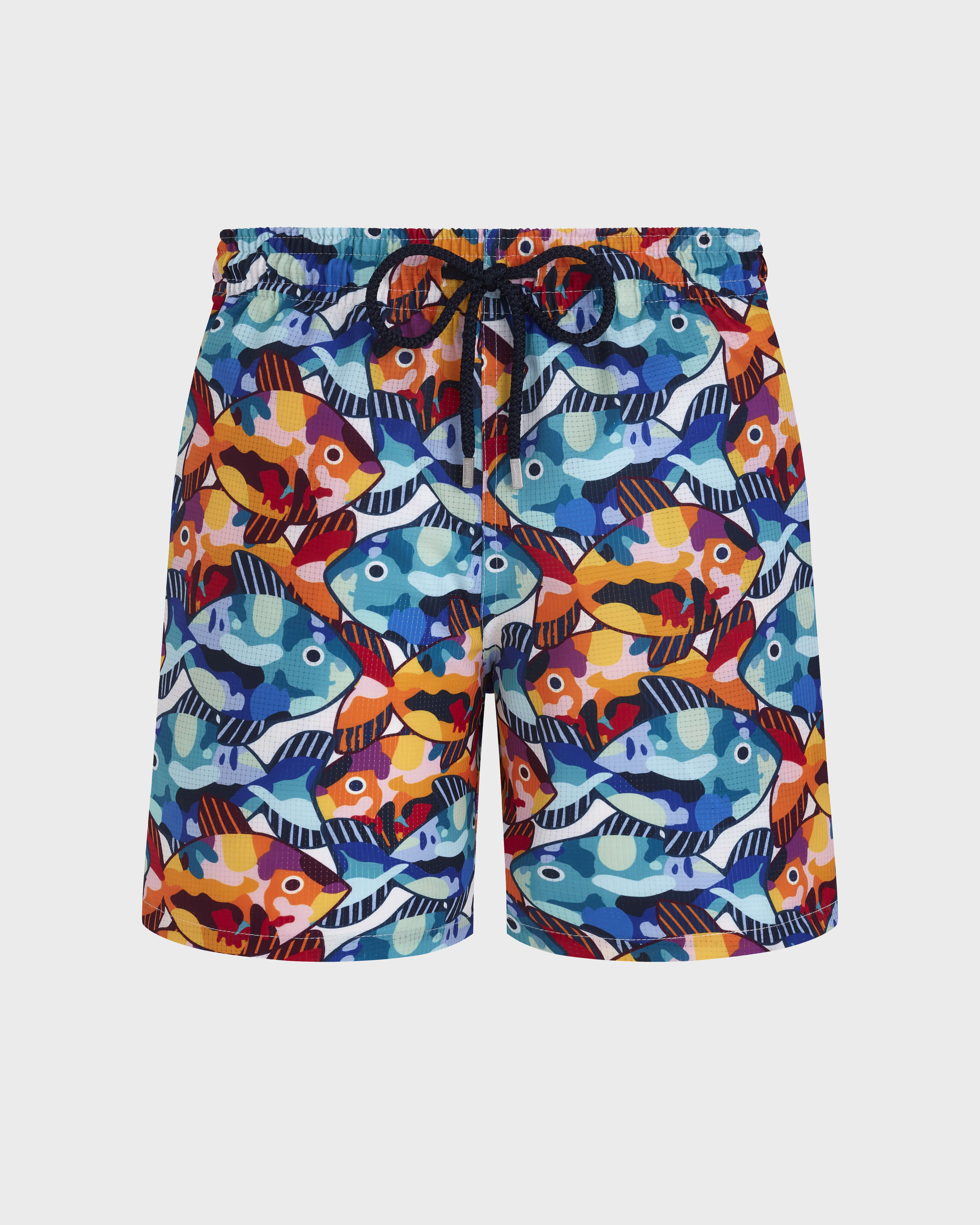 Men Micro-perforated Ultra-light and packable Swim Shorts Pacu WHITE front view