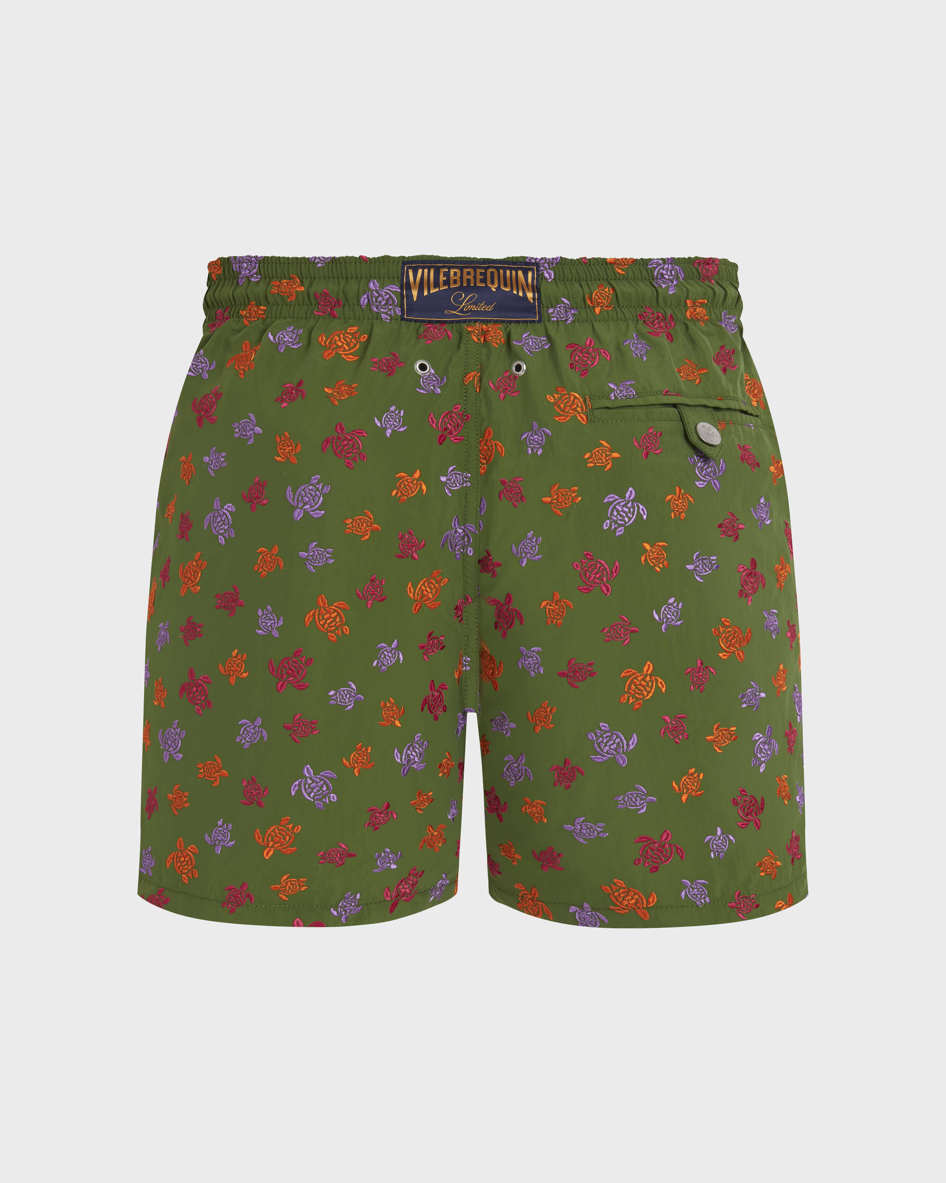 Bañador con bordado Micro Ronde des Tortues para hombre - Edición limitada MILITAIRE back view