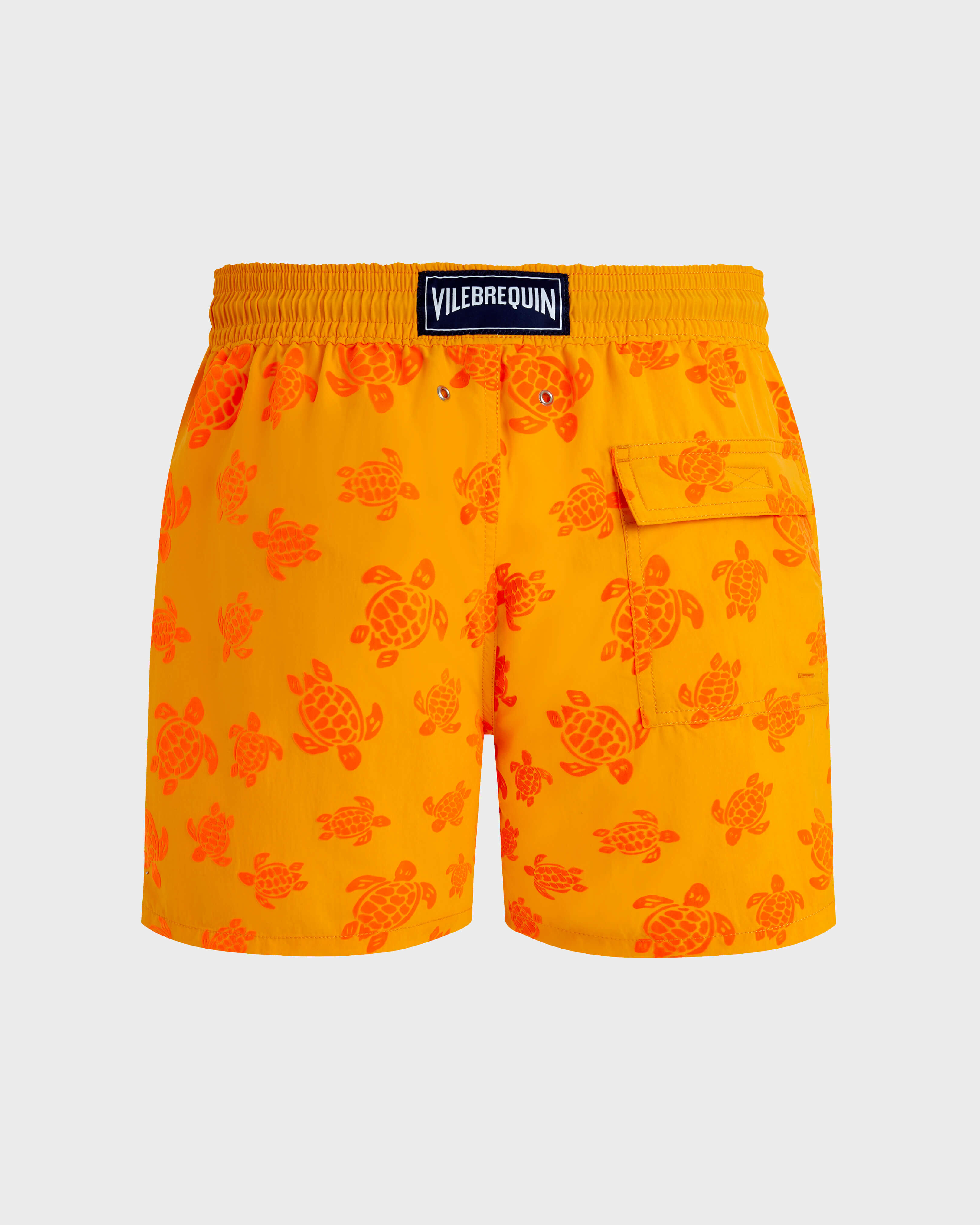 Men Swim Shorts Flocked Rondes Des Tortues MANGO back view