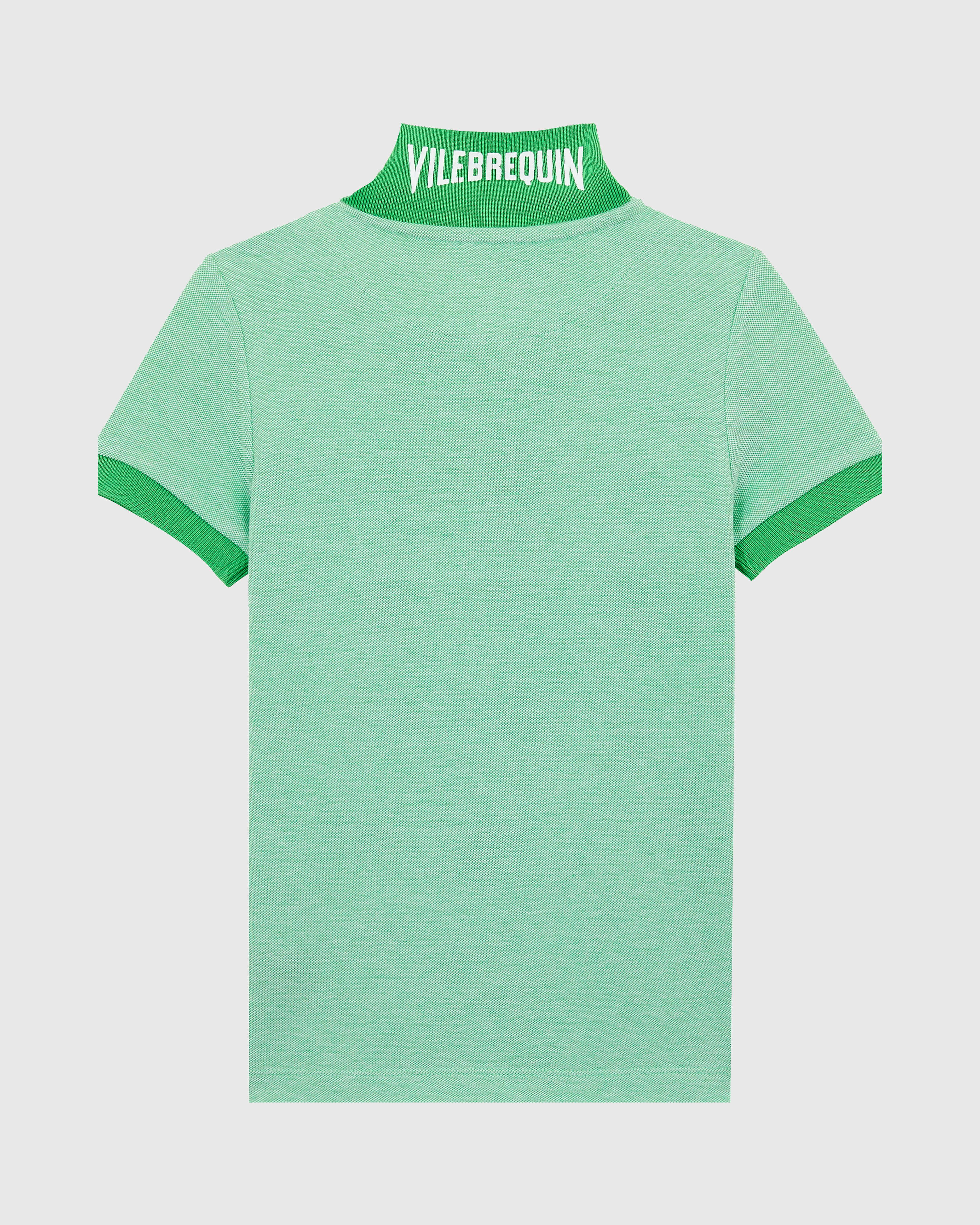 Boys Changing Color Cotton Pique Polo LASER back view