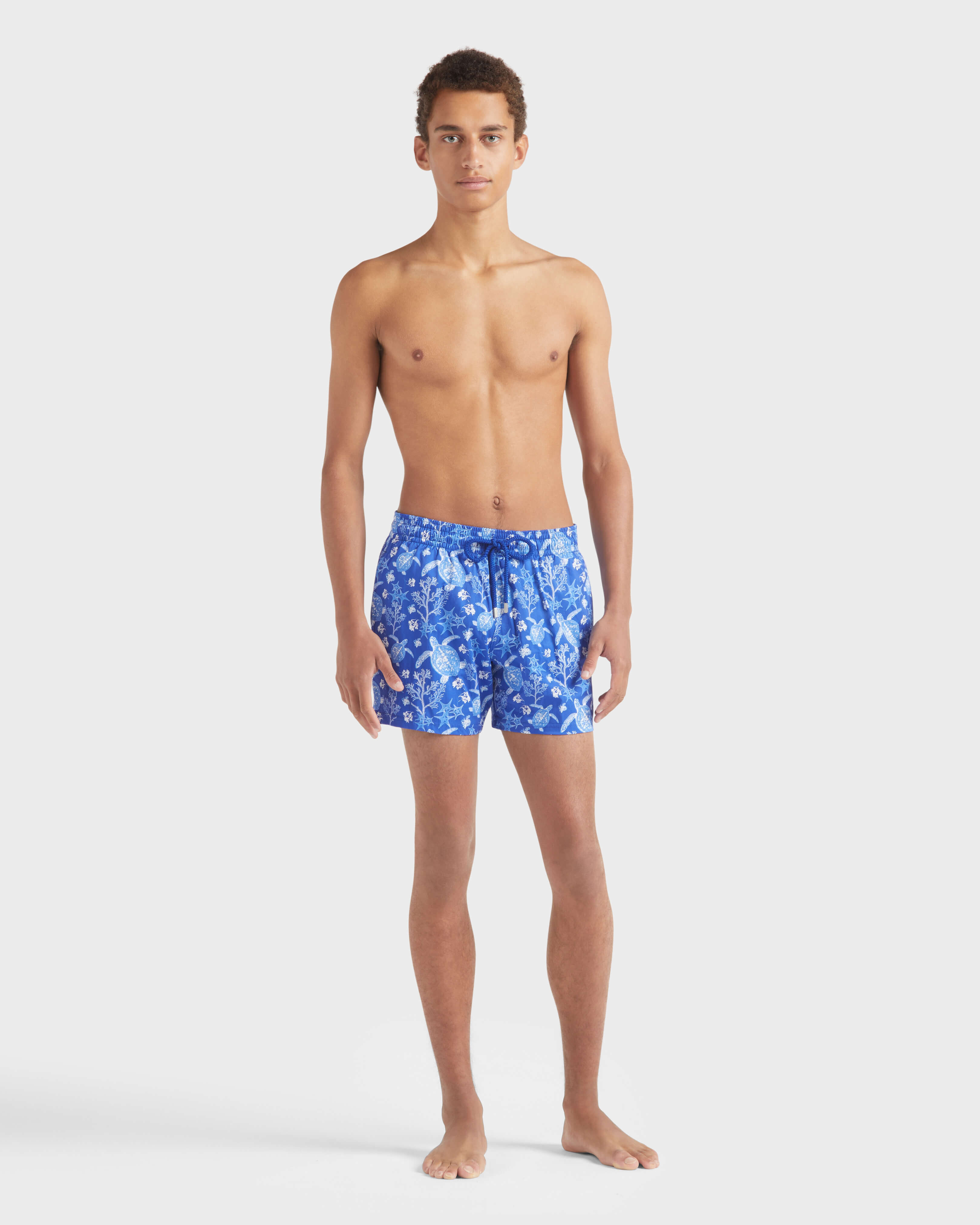 Men Stretch Short Swim Shorts X-Ray Turtles MARRAKECH frontworn view