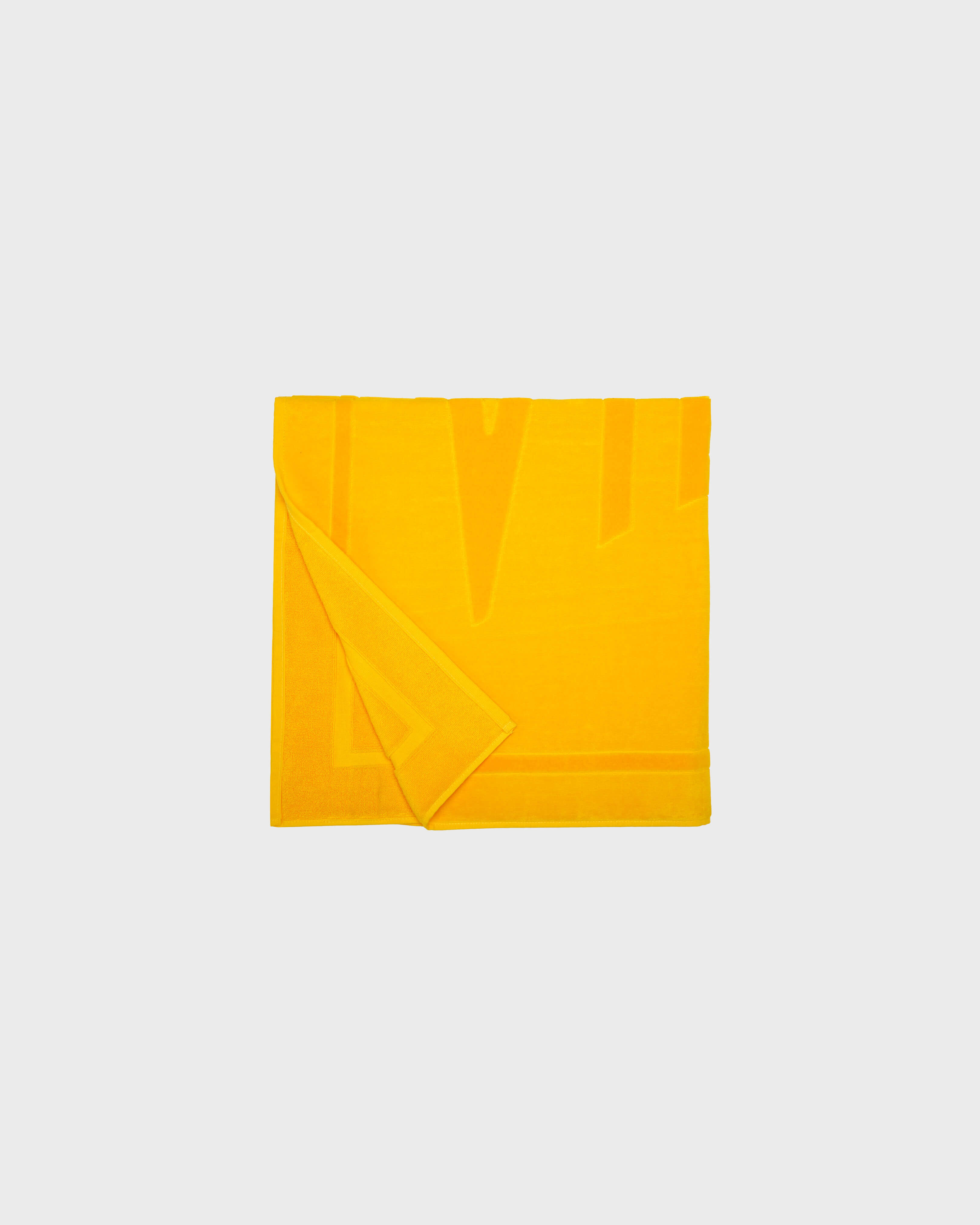 Solid Organic Cotton Beach Towel CORN back view