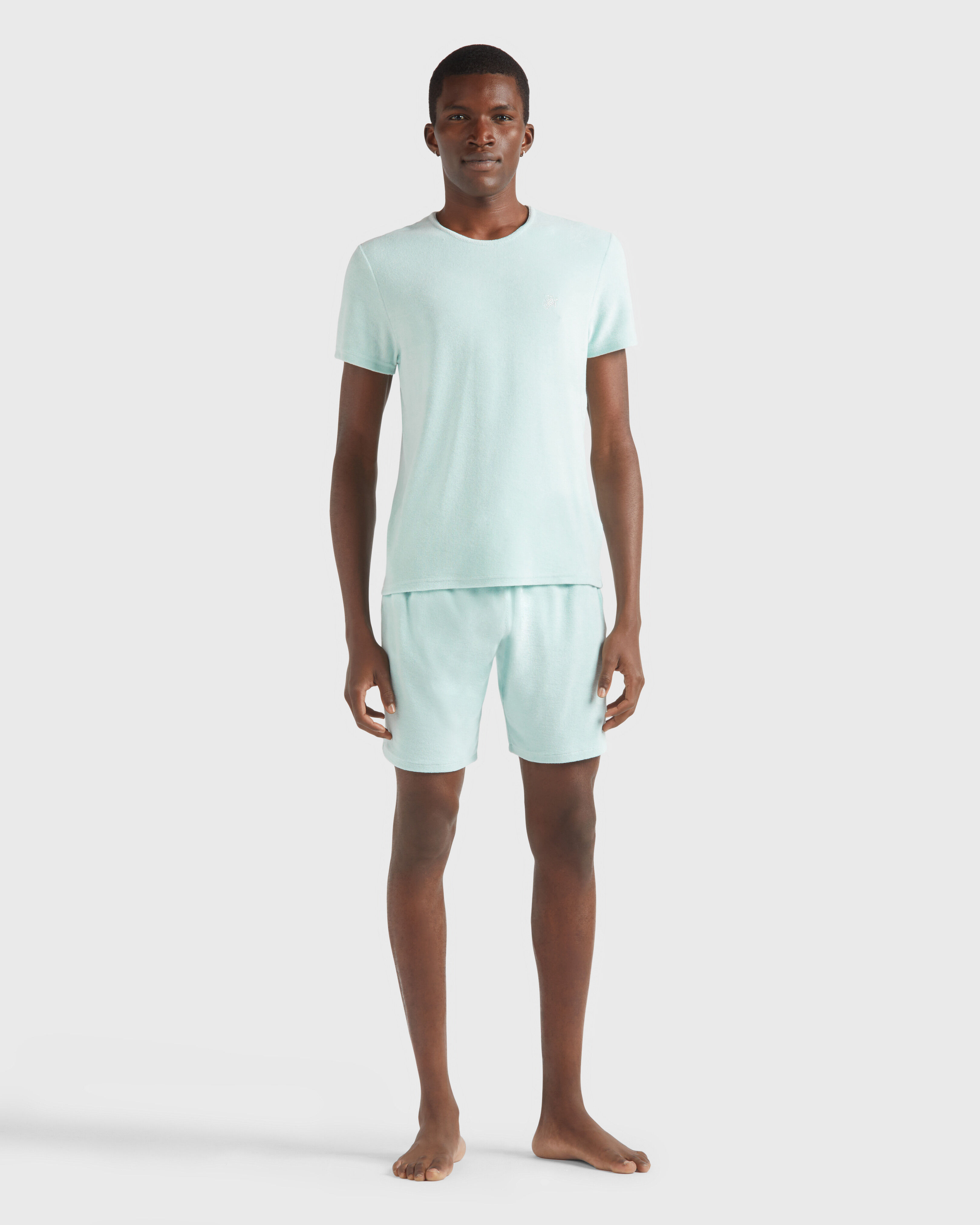 Terry T-Shirt Solid PACIFIC frontworn view