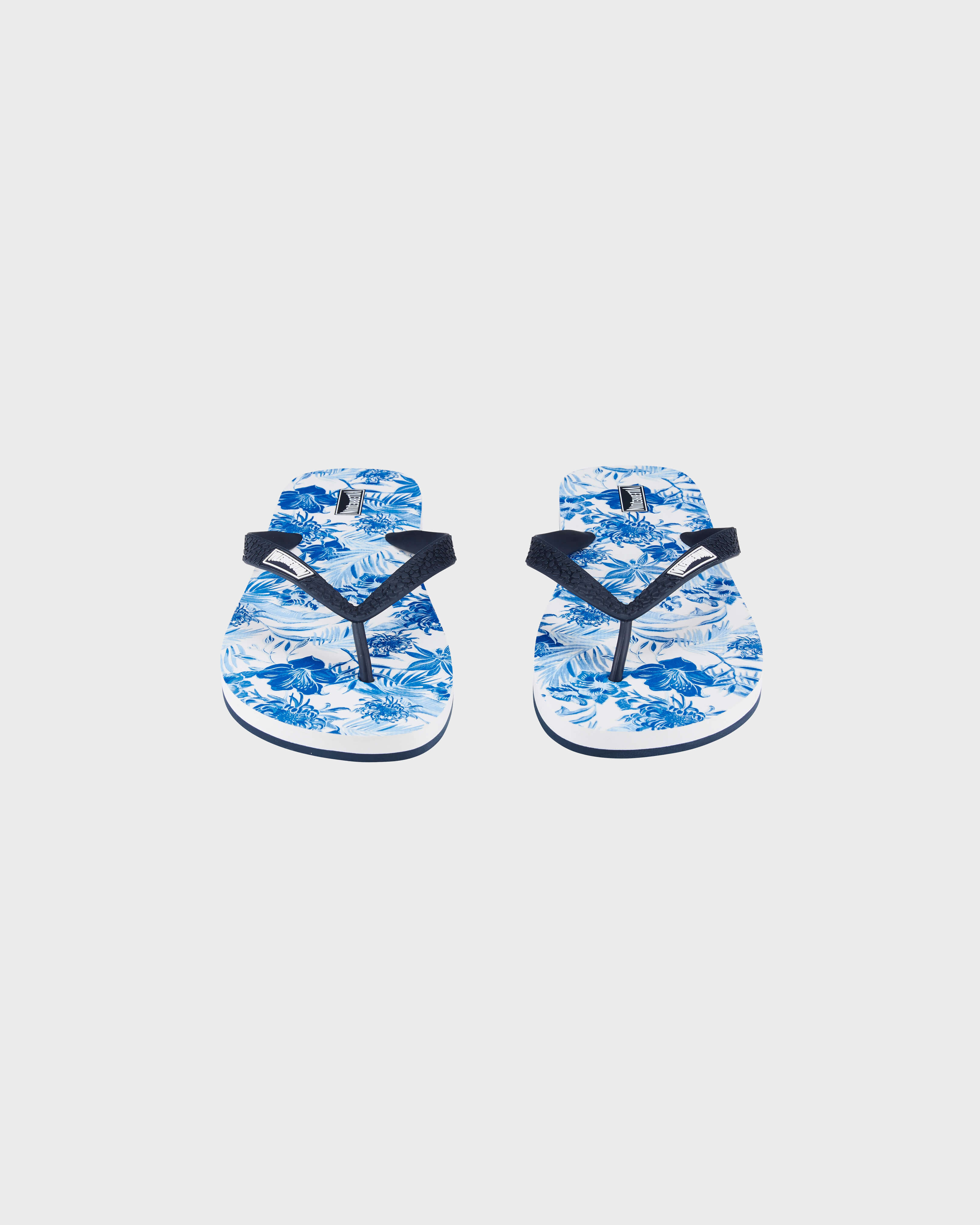 Chanclas con estampado Tahiti Flowers para hombre BLANCO frontworn view