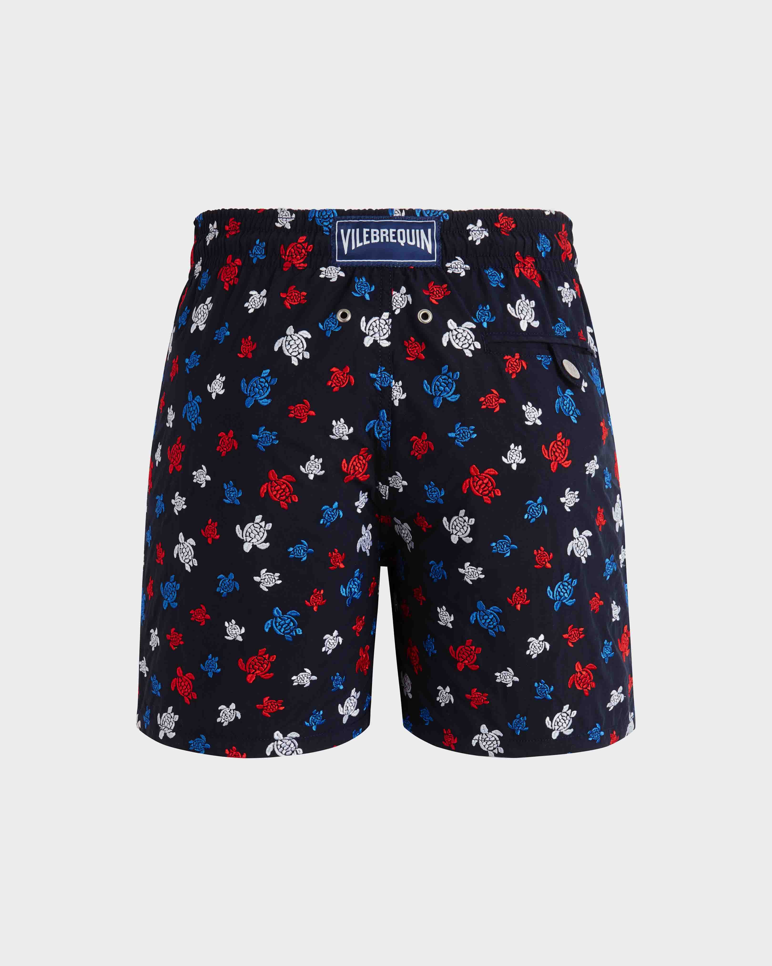 Boys Swimwear Embroidered Ronde Tortues Tricolores - Limited Edition BLU MARINE back view