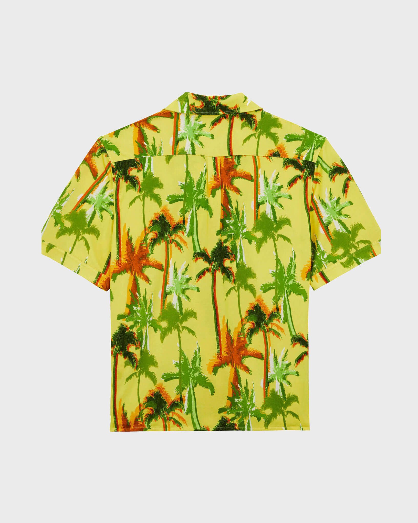 Men Cotton Shirt Palms Offset SUN back view
