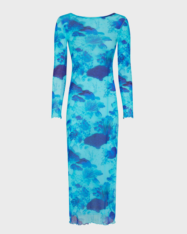 Vilebrequin - Langes Coral Reef Tüllkleid Für Damen - Kleid - Lisabeth - Blau - Größe XL