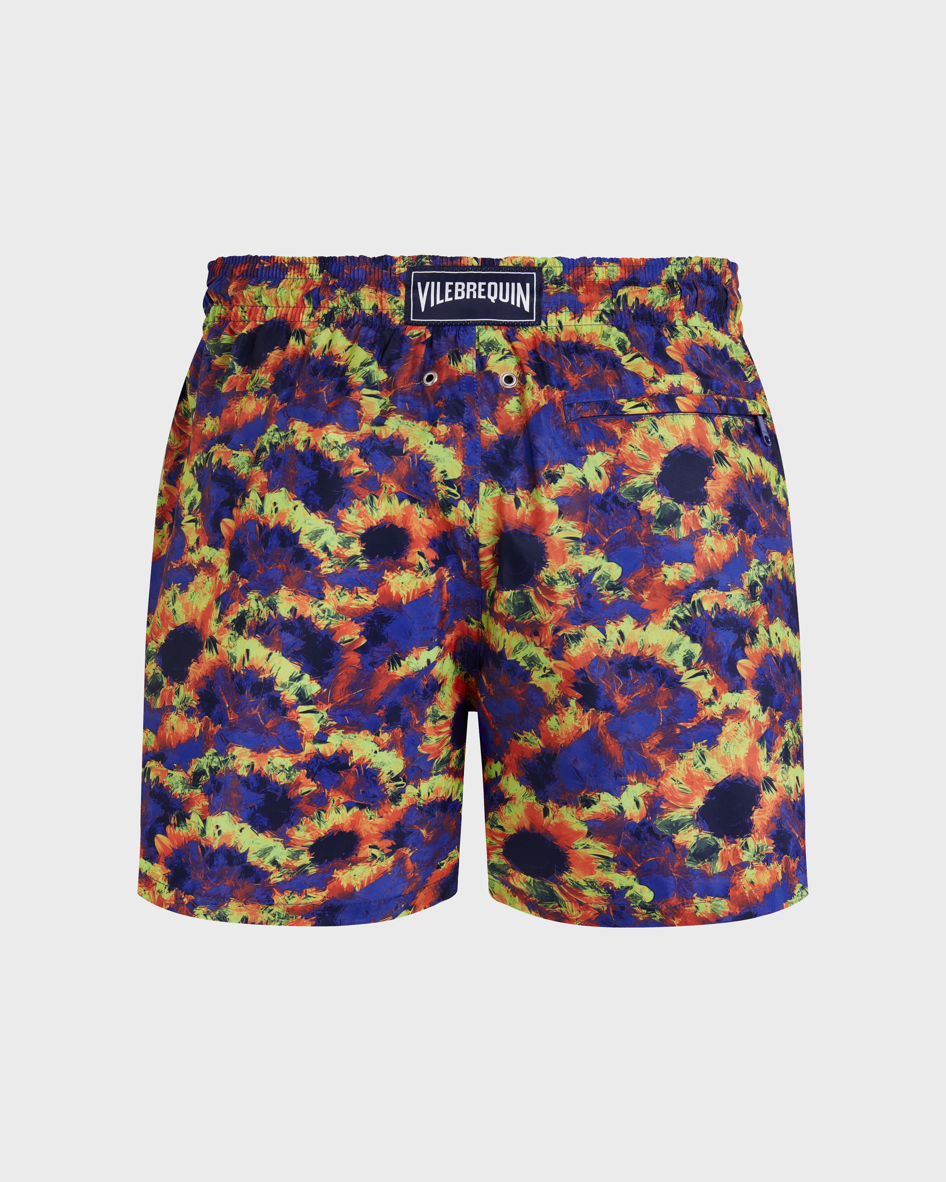 Pantaloncini mare uomo ultraleggeri e ripiegabili Sunflowers VERSAILLES back view