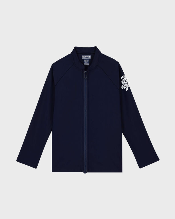 Vilebrequin - Langärmeliger Rashguard Mit Reißverschluss Für Kinder - Rashguard - Ginko-z - Blau - Größe 12