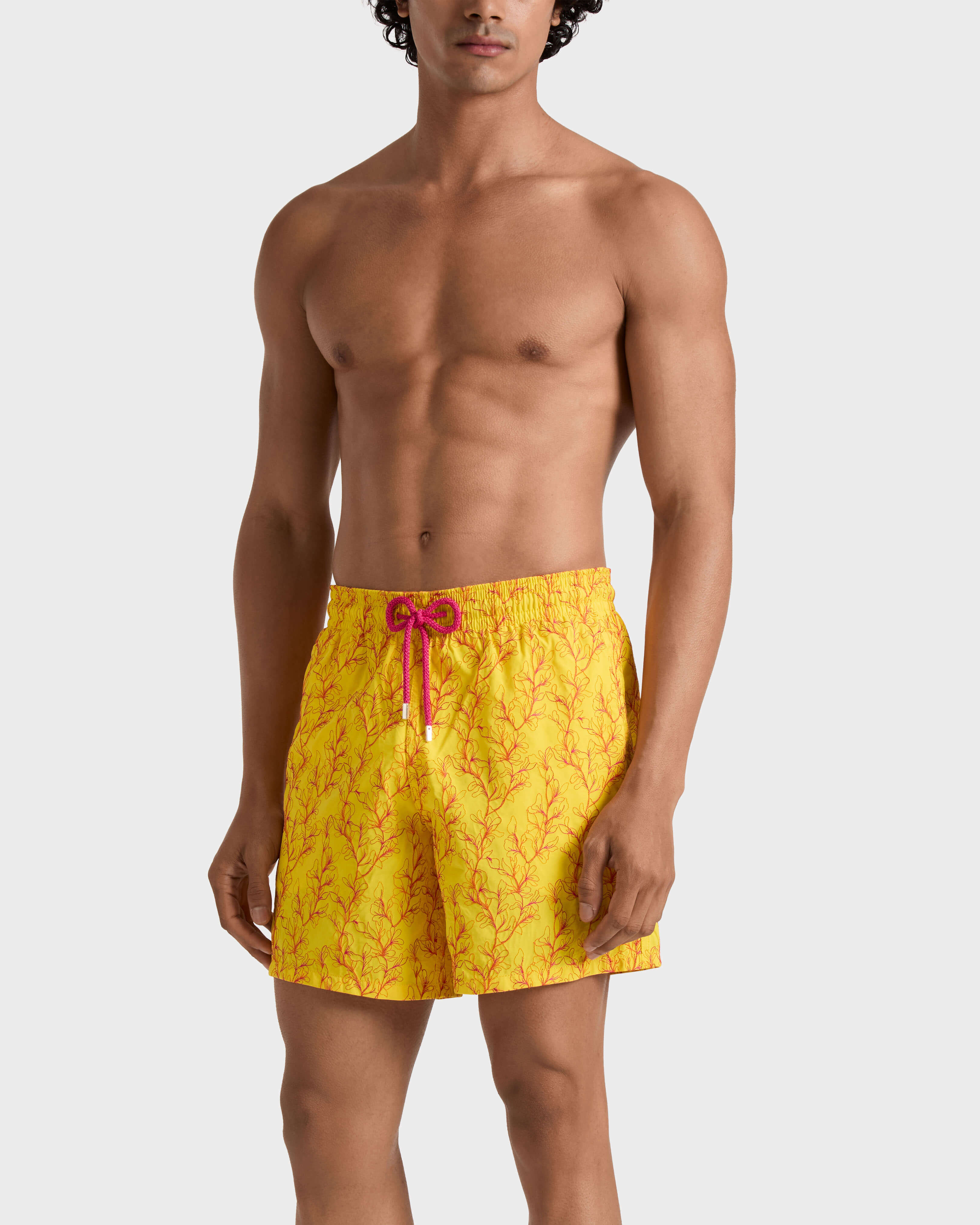 Men Embroidered Swim Shorts X-Ray Seaweed - Limited Edition SOL frontworn view