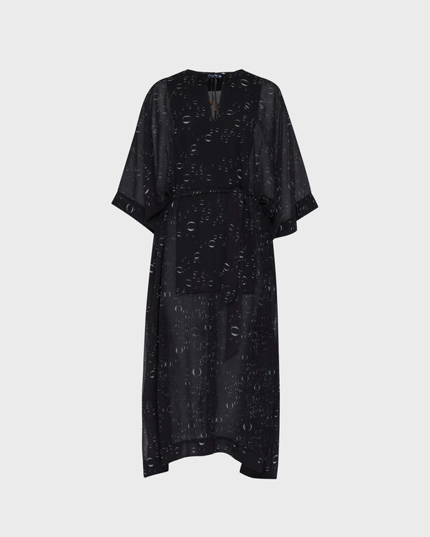 Vilebrequin - Women Long Crêpe Georgette Kaftan Bubble 3d - Kaftan - Louane - Black - Size OSFA