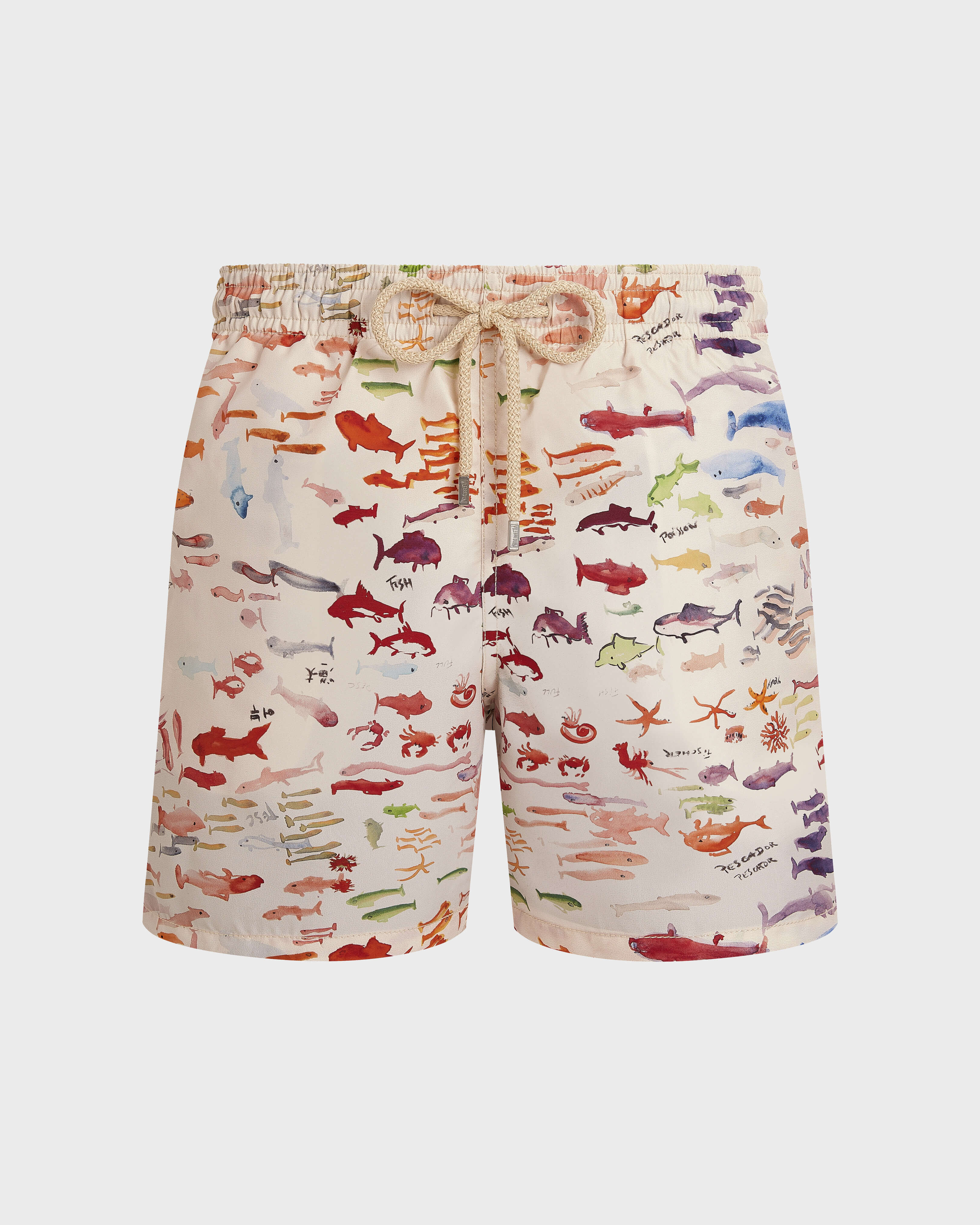 Bañador con estampado Pescador para hombre - VBQ x Fabrice Hyber PAPIER front view