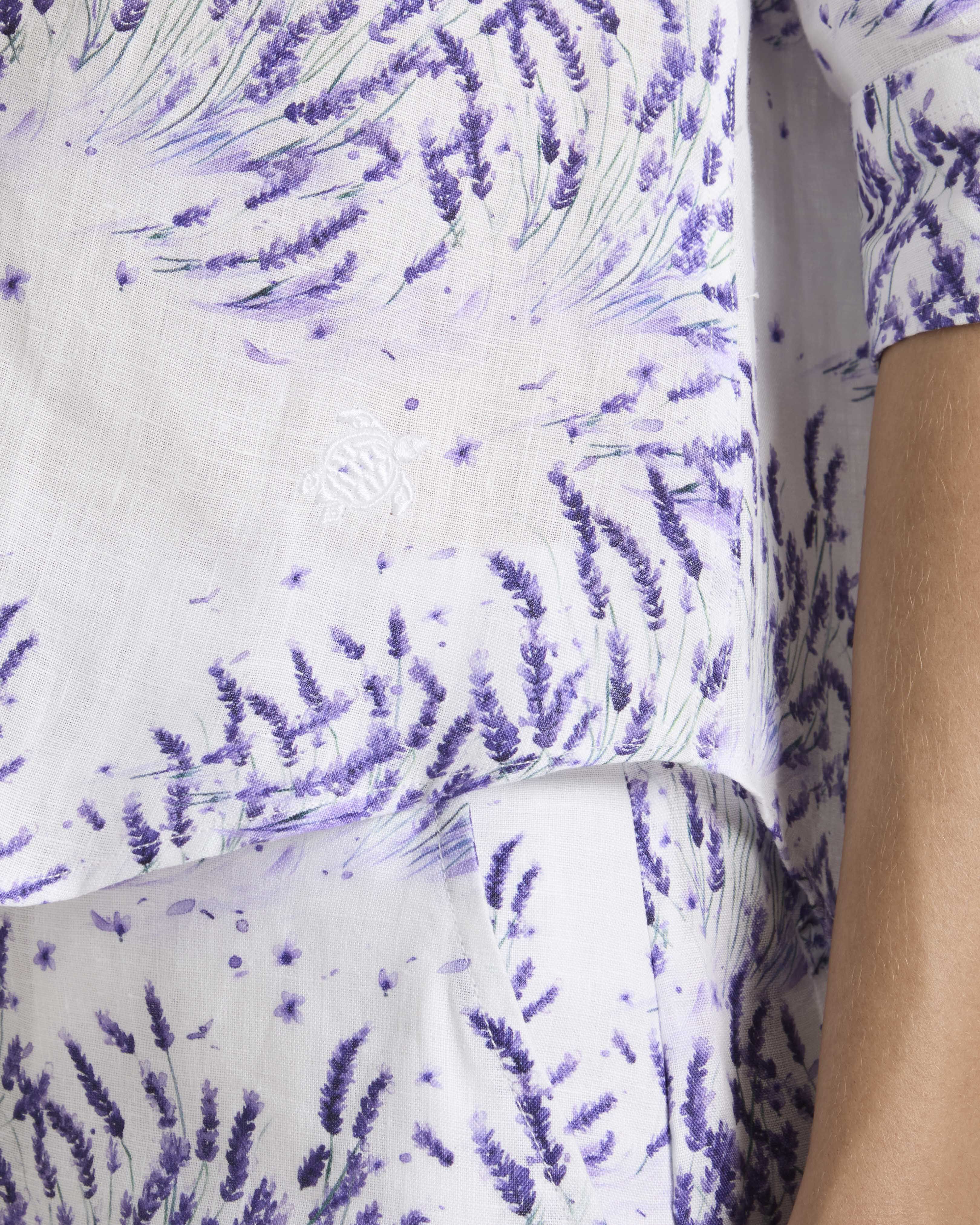 Women Linen Shirt Lavender - IN STOCK May 12th WHITE supp1 view