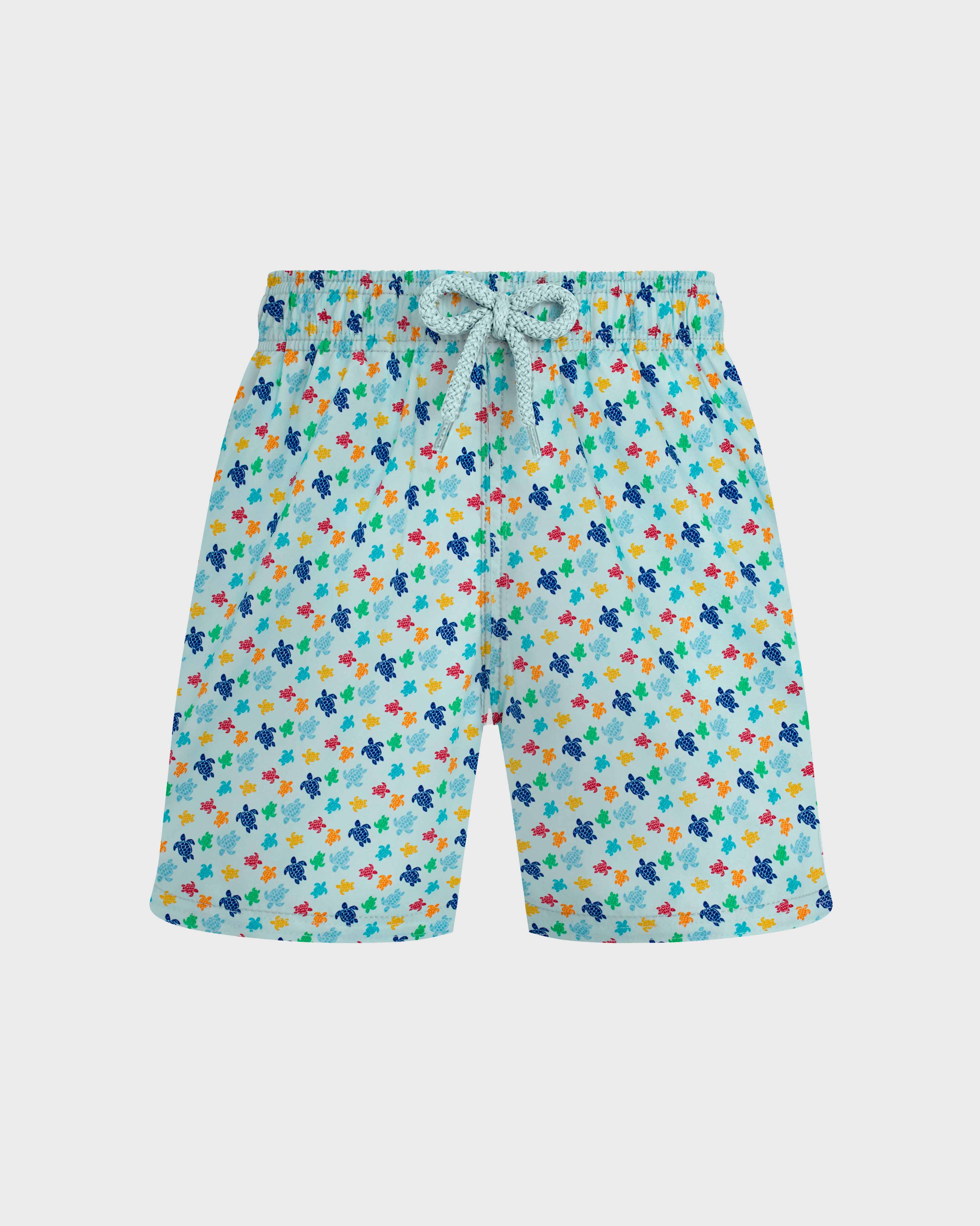 Micro Ronde Des Tortues Rainbow Stretch-Badeshorts für Jungen PAZIFIK BLAU front view