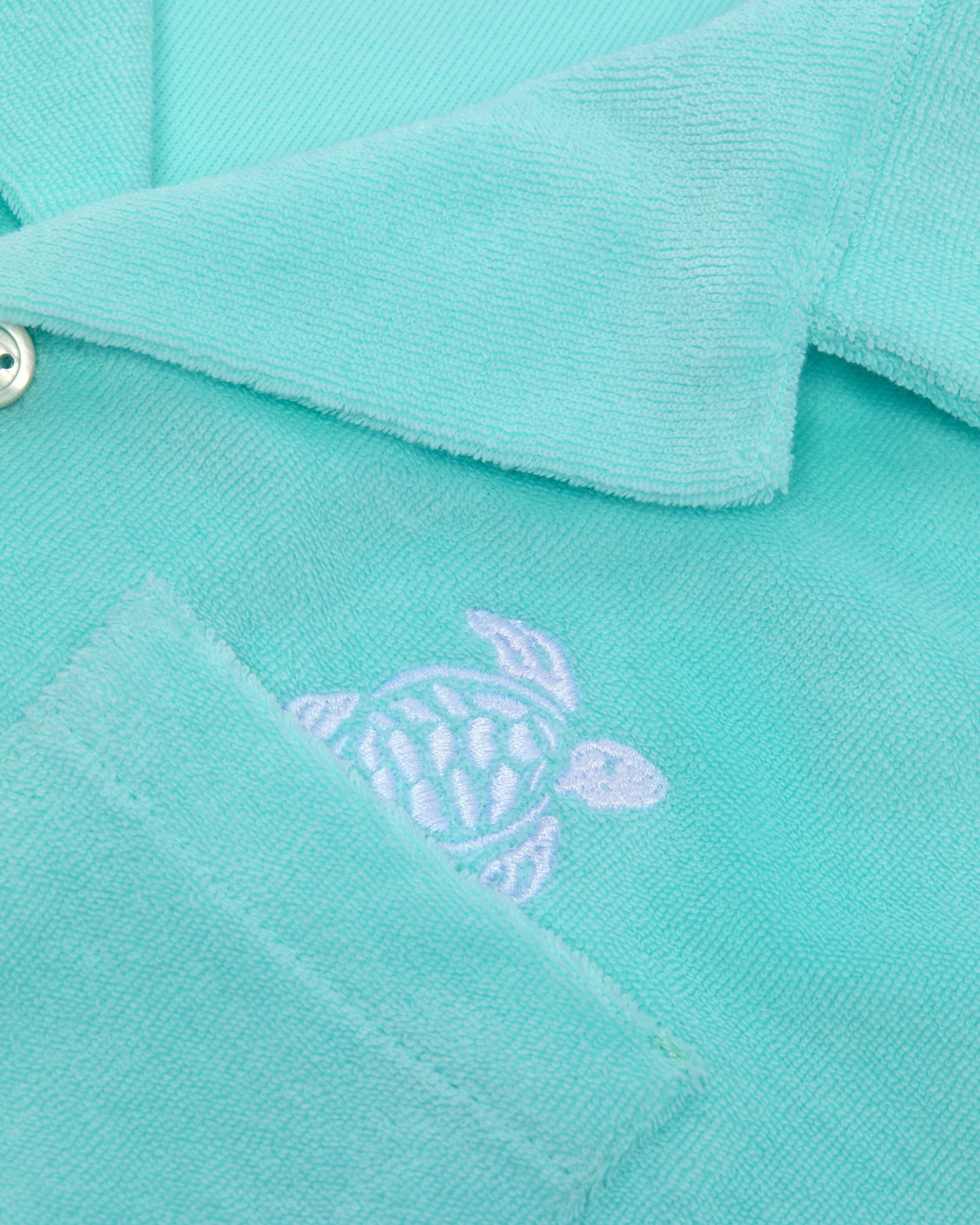 Camisa de bolos de tejido terry con bordado de tortuga para niño OXYGENE look1 view
