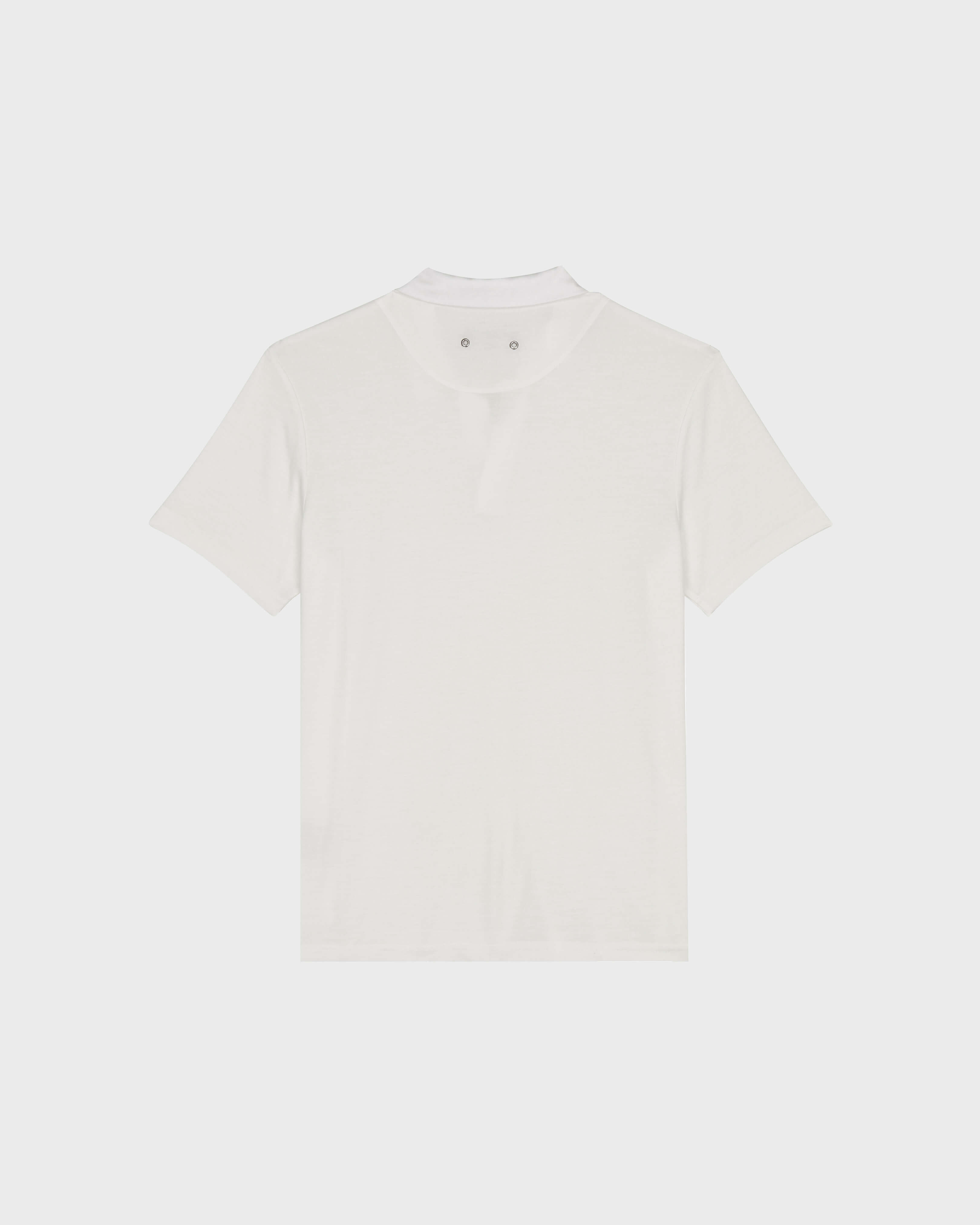 Polo uomo in lyocell tinta unita BIANCO back view