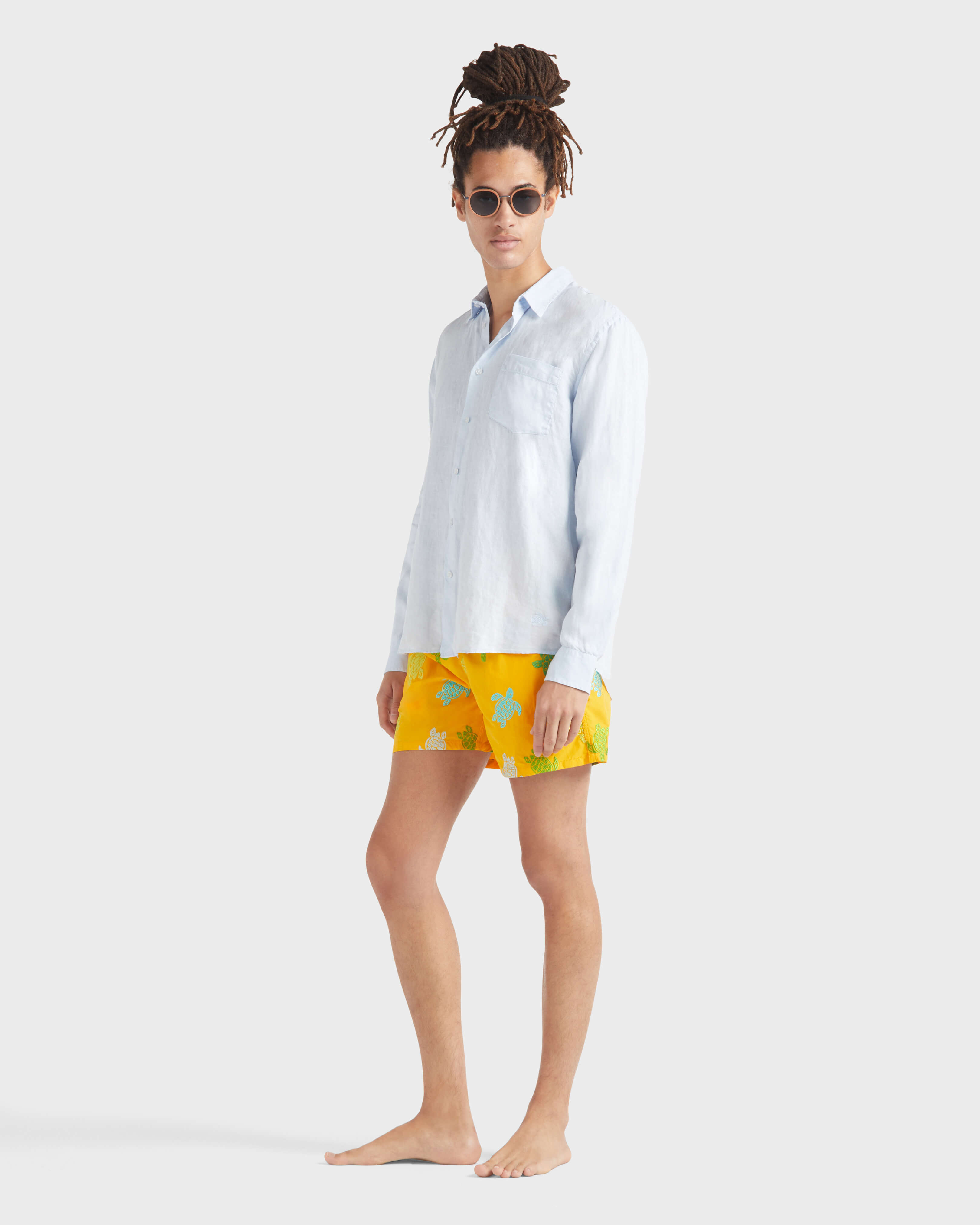 Men Swim Shorts Embroidered Tortue Multicolore - Limited Edition MANGO supp1 view