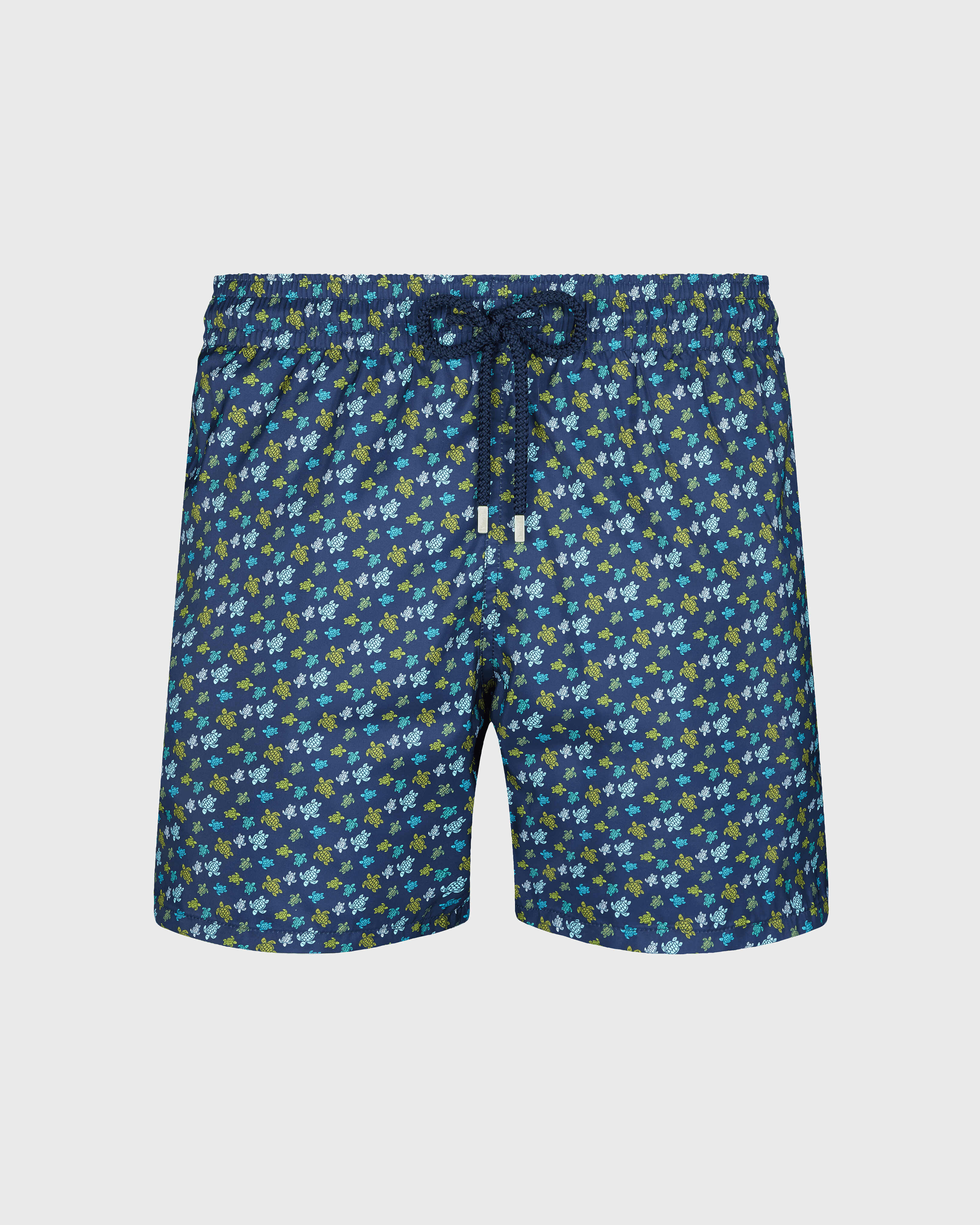 Ultraleichte und verstaubare Micro Tortues Rainbow Badeshorts für Herren MARINEBLAU front view