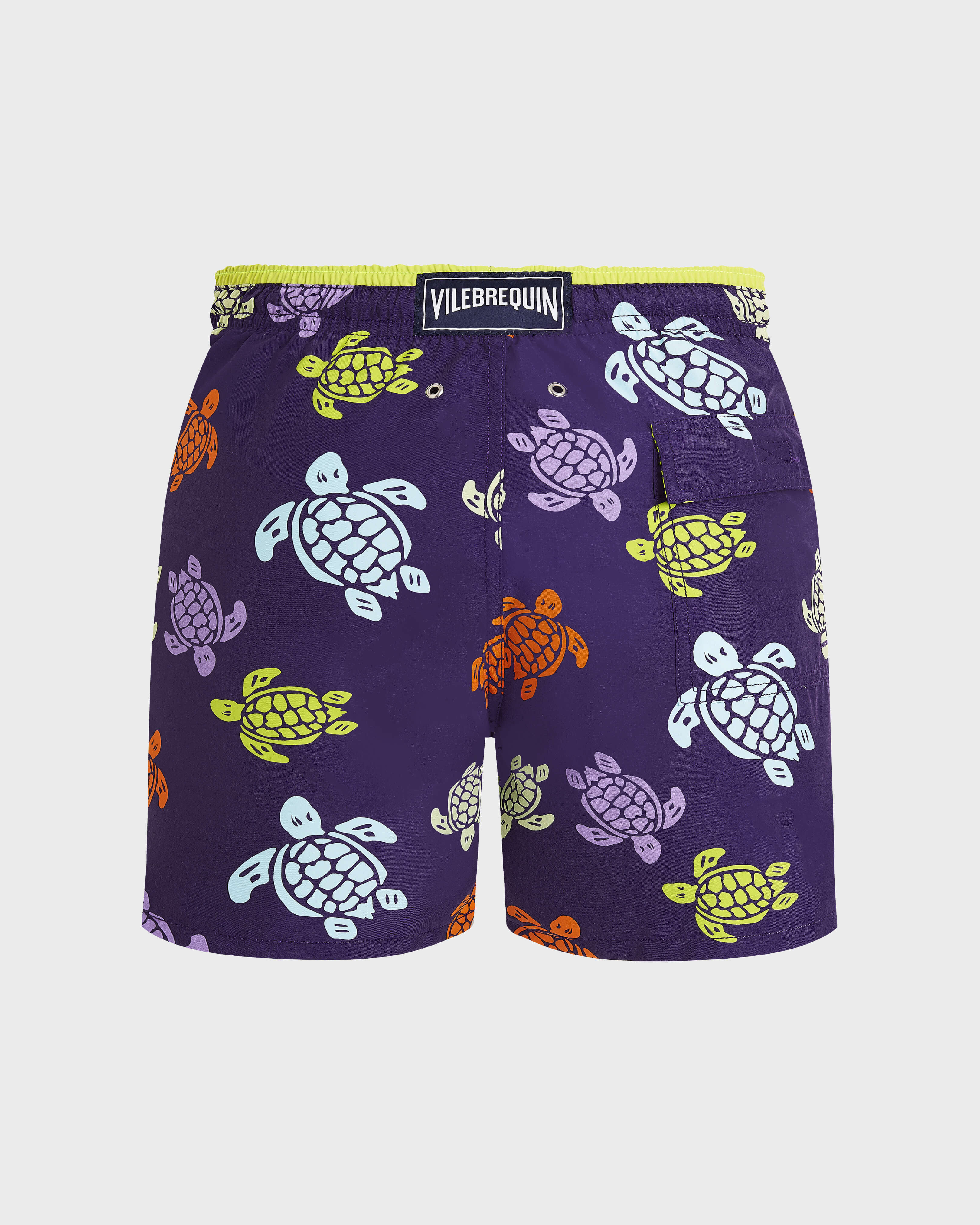 Maillot de bain homme Tortues Multicolores VIOLETTE back view